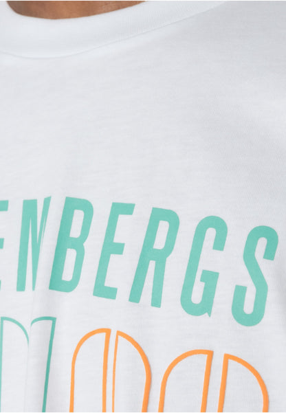 T-Shirt Manica Corta Uomo Bikkembergs Maxi Stampa A Contrasto Sul Petto