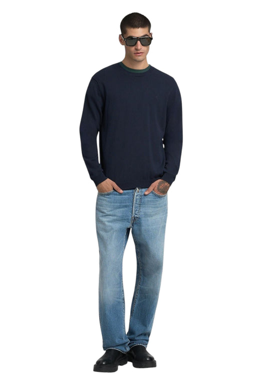 Maglia A Girocollo Uomo Replay Con Ricamo R  UK4851.000.G22578