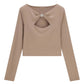 Top Manica lunga Donna Guess  Milena Front Bow W6RP11KAQL2