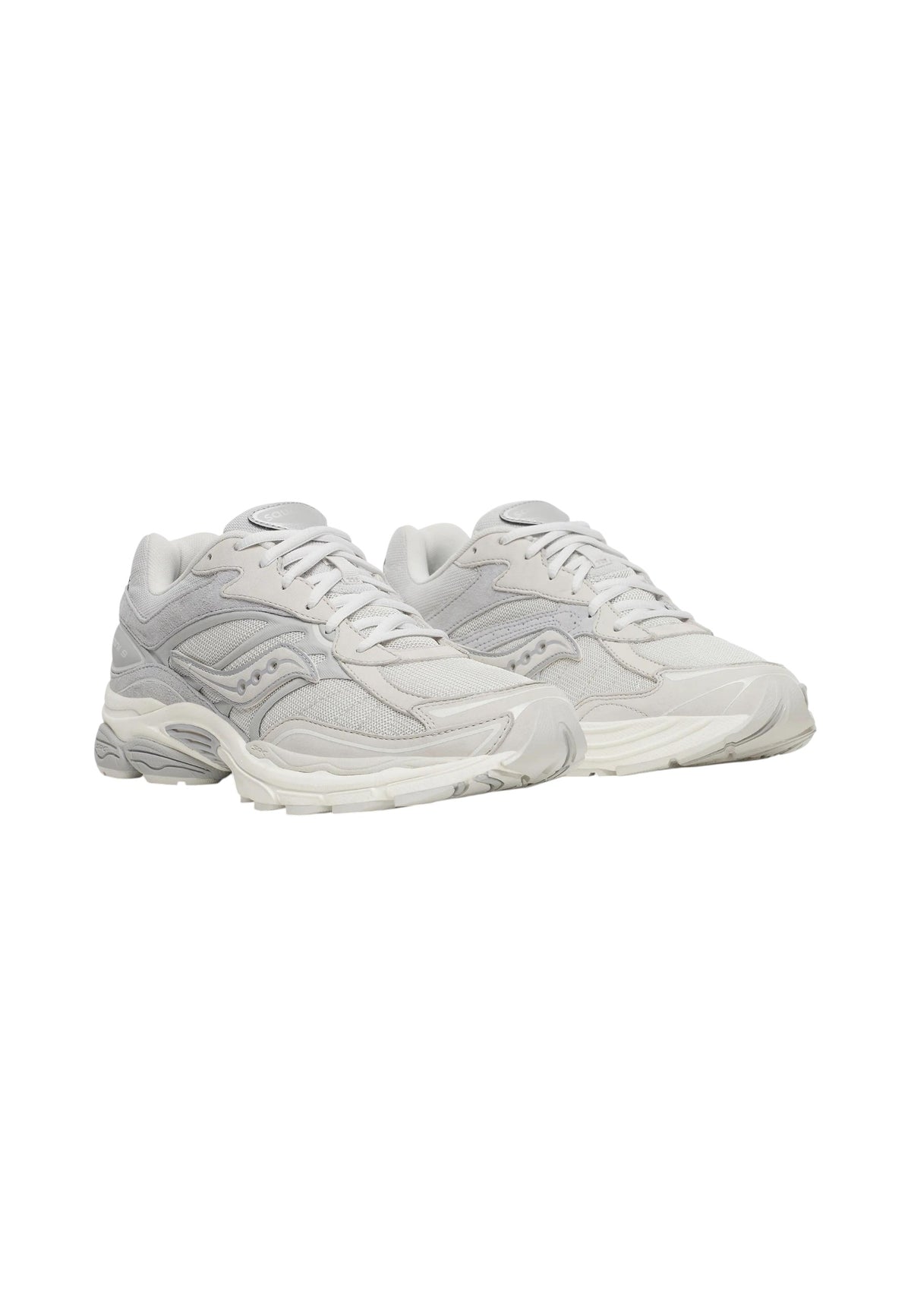 Sneakers Basse Uomo Saucony Chiusura con lacci, Tomaia in mesh aperto traspirante, Inserti in pelle scamosciata, Gabbia stabilizzante gommata, Ammortizzazione GRID Progrid Omni 9 S101835
