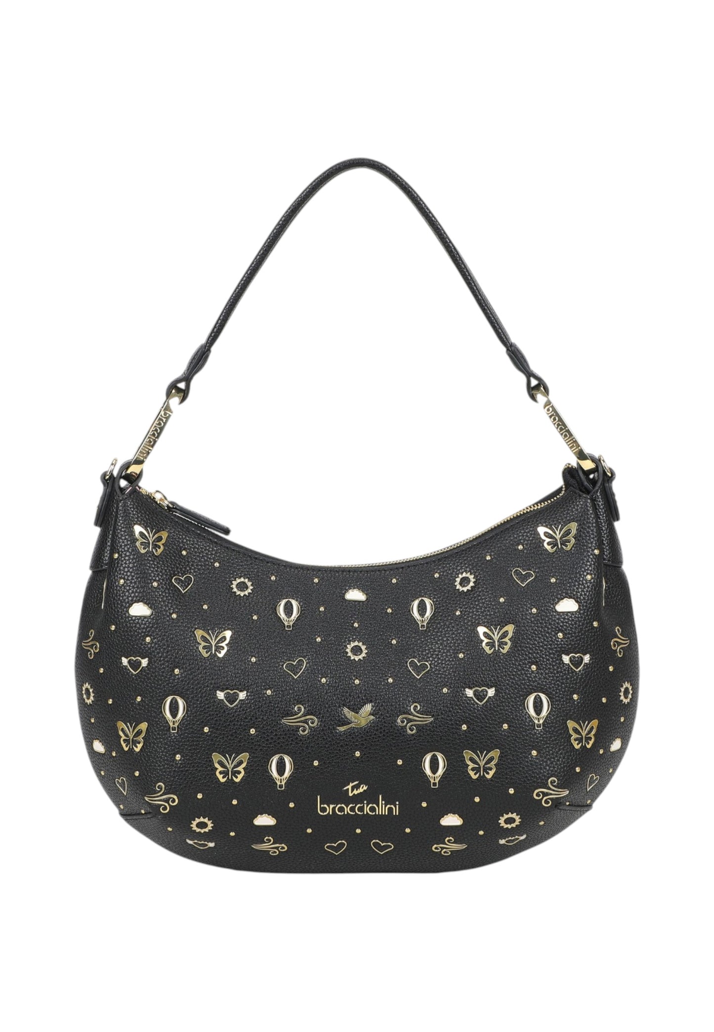 Borsa A Spalla Donna Braccialini Mezzaluna Con Tracolla Beth Strass B18882YY