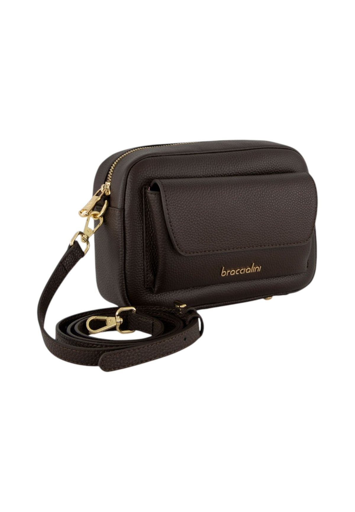 Borsa A Tracolla Donna Braccialini Camera Bag, Tracolla non removibile e regolabile, Chiusura con zip, Due tasche interne, una con zip e una aperta, Design compatto e linee essenziali, Dimensioni: 20.5 x 8 x 16 Cm Dolly B19383PP
