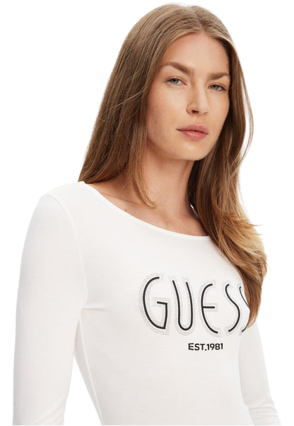 Body Manica lunga Donna Guess  Neva Hotfix Logo W5YP05K68D2