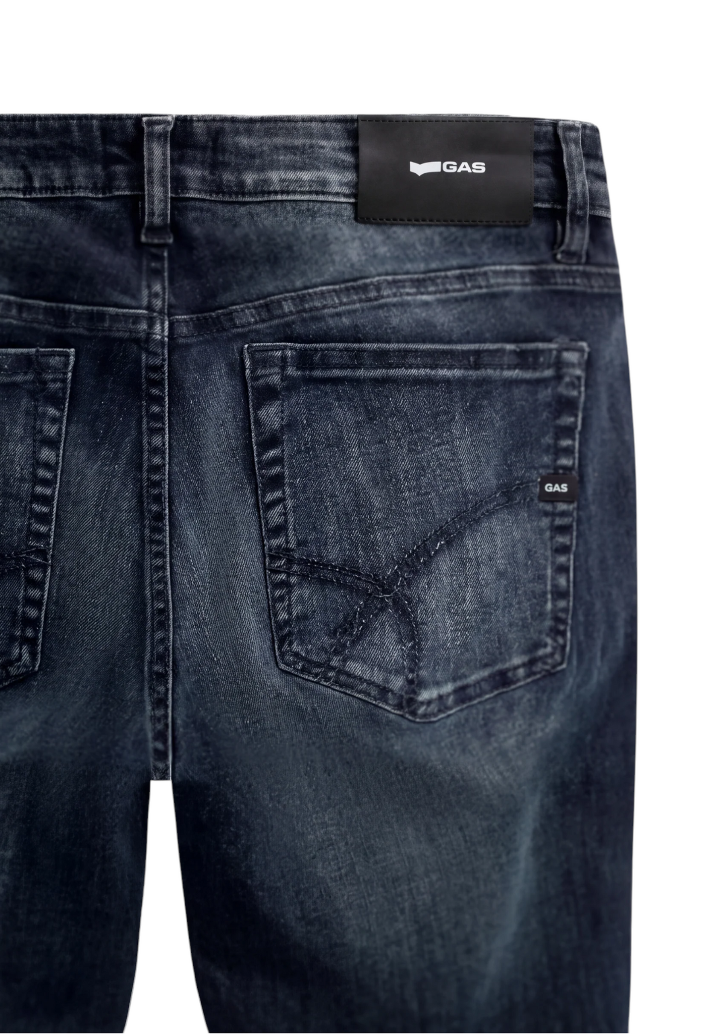 Jeans Skinny Fit Uomo Gas Stone Wash Blue/Black Medium Sax Zip Rev 351450031061