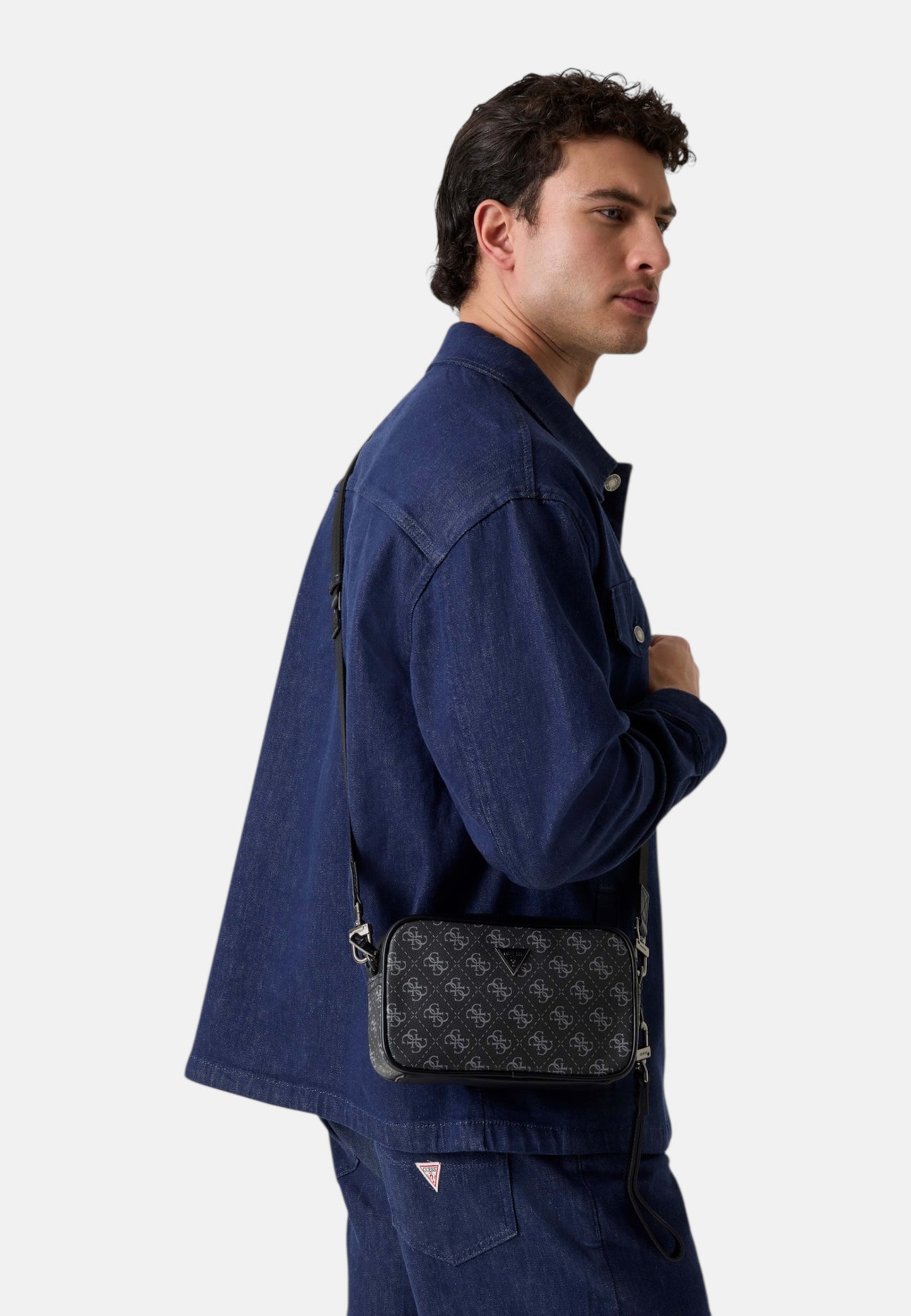 Borsa A Tracolla Uomo Guess  Milano Logo HMMILOP6150