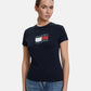 T-Shirt Manica Corta Donna Tommy Jeans  Tjw Slim Wavy Flag DW0DW22781
