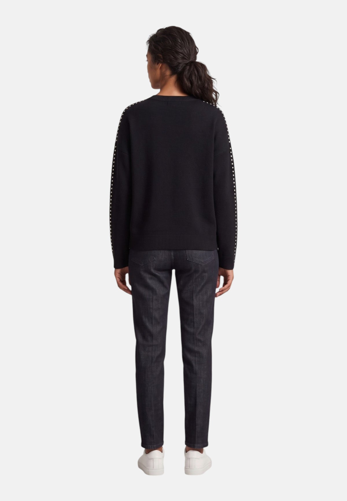 Maglione A Girocollo Donna Roy Roger's Pura lana, scollo girocollo, maniche lunghe Saddle crew neck RND90413CV03XXXX