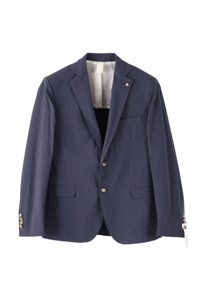 Giacca Blazer Uomo QB24 Due Bottoni Effetto Seersucker  CFC0115850003
