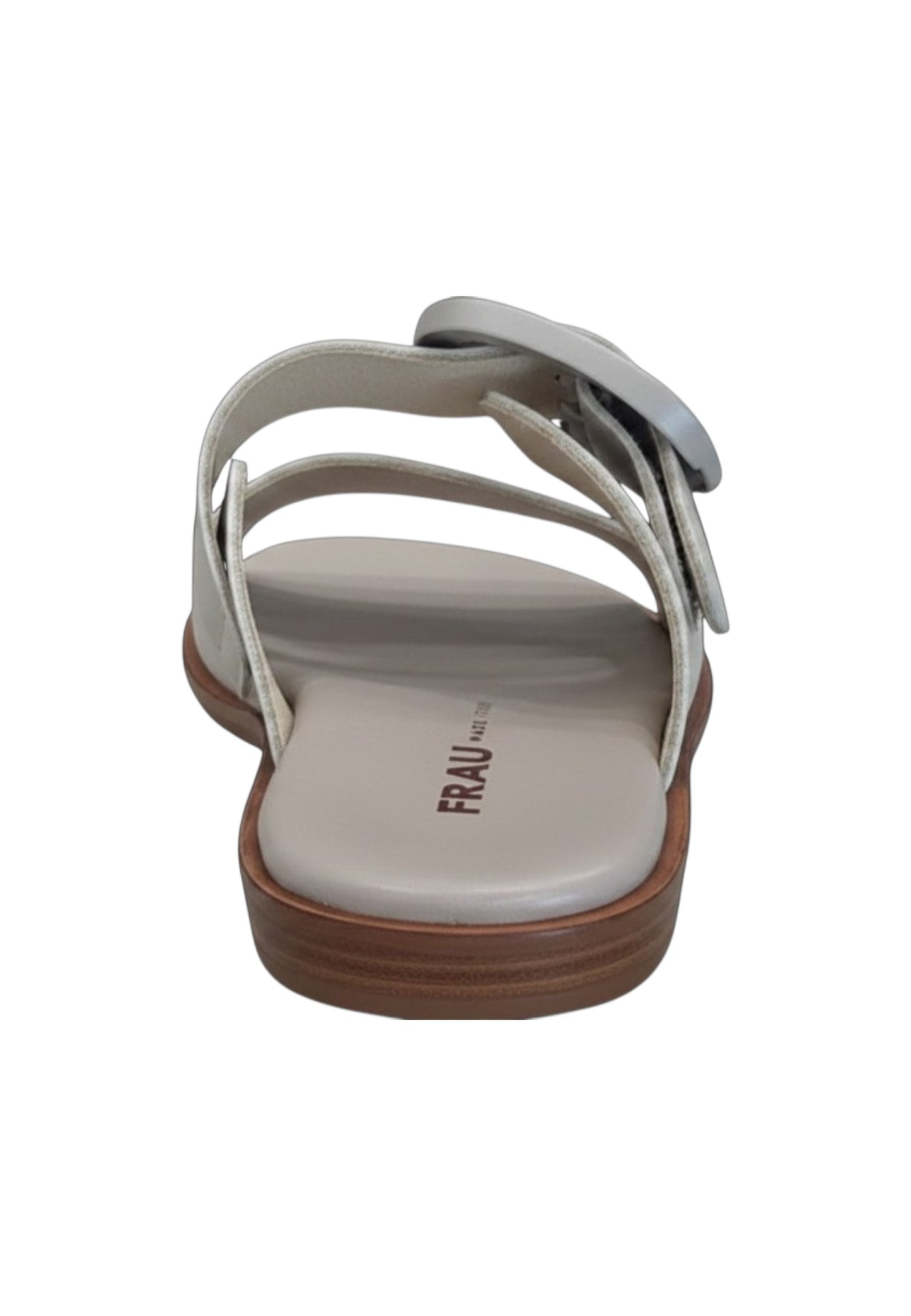 Ciabatte  Donna Frau In Pelle Con Fibbia  85M3