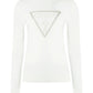 Maglia A Girocollo Donna Guess  Sasha Triangle Logo W6RR49Z2NQ2
