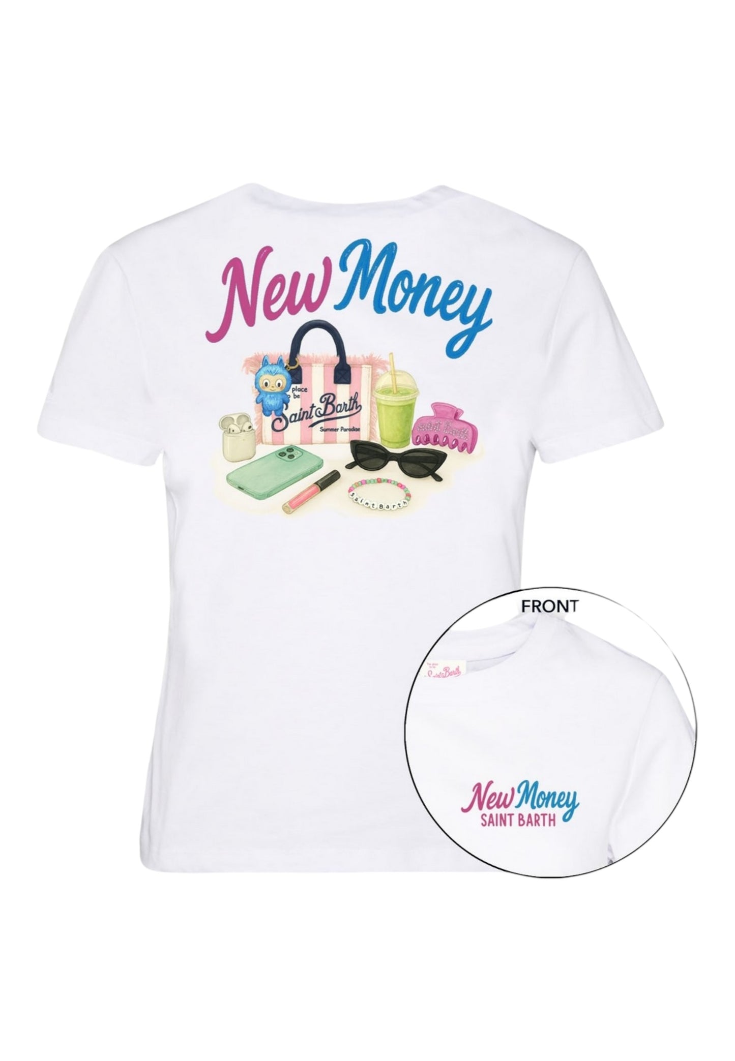 T-Shirt Manica Corta Donna Mc2 Saint Barth New Money Woman Emilie EMI0001