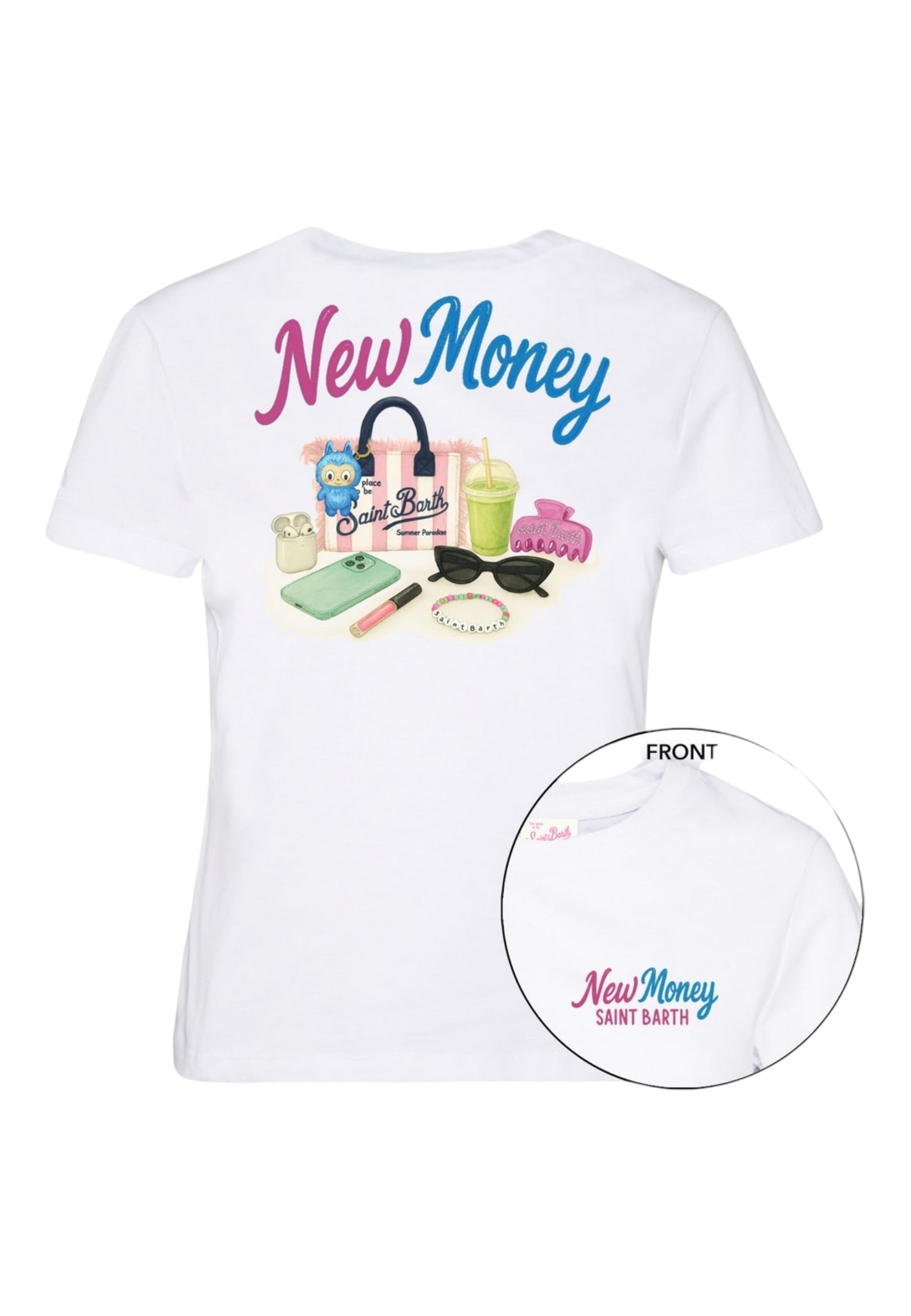 T-Shirt Manica Corta Donna Mc2 Saint Barth New Money Woman Emilie EMI0001