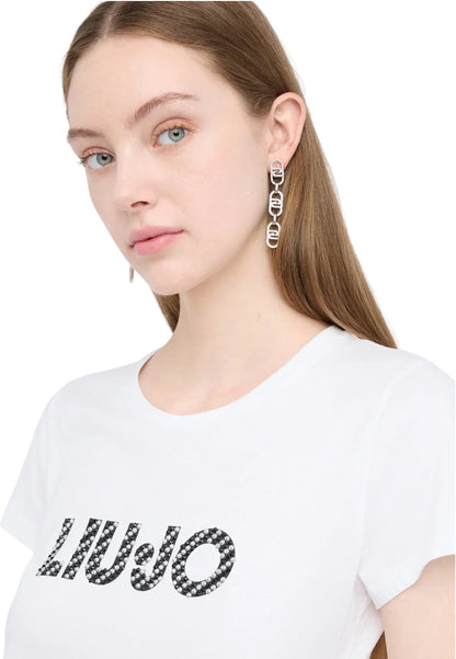 T-Shirt Manica Corta Donna Liu Jo  Liujo Diagon.Cry UF5266JS904