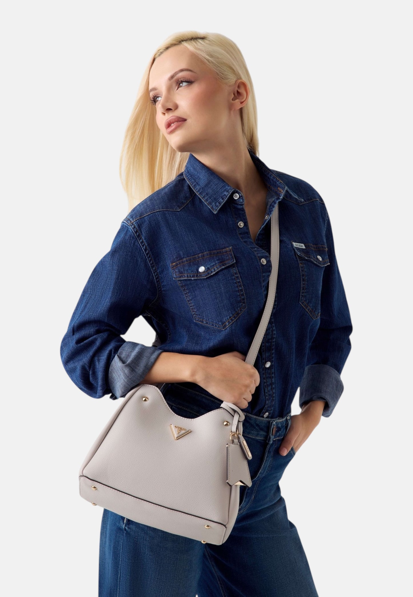 Borsa A Mano Donna Guess Small Girlfriend Carryall Meridian Ii HWBG6974050