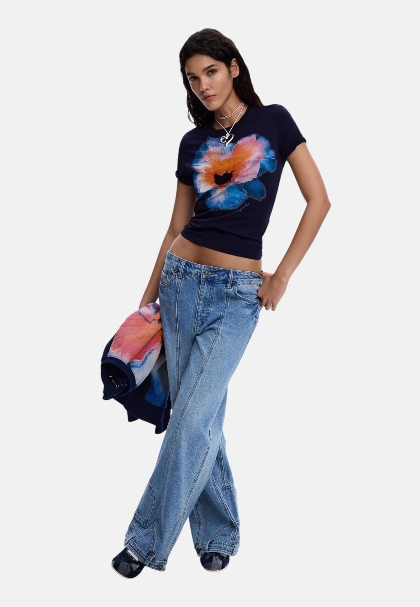 T-Shirt Manica Corta Donna Desigual  Estocolmo 26SWTK03