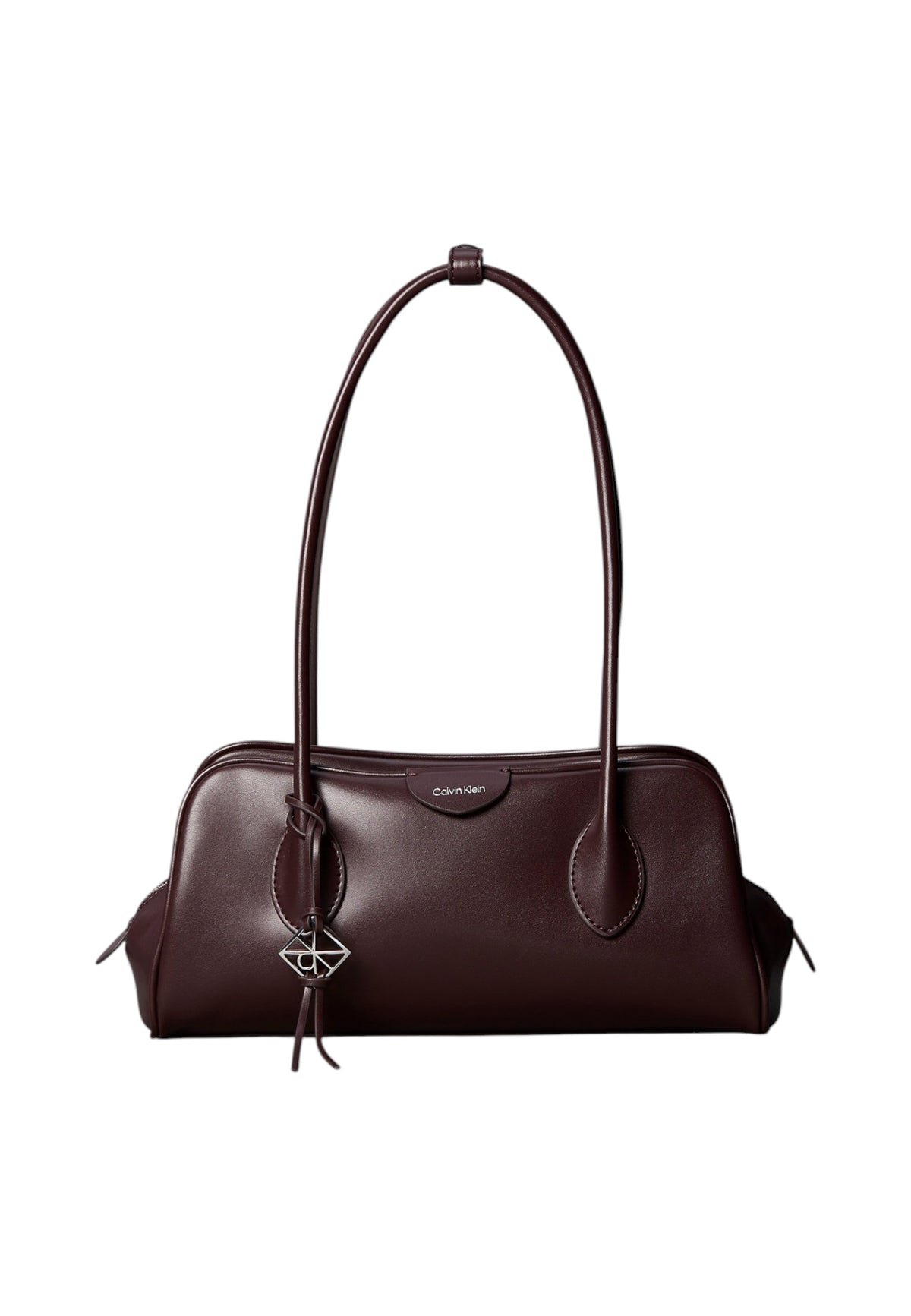 Borsa A Spalla Donna Calvin klein Ecopelle Liscia, Doppi Manici Lunghi, Chiusura Superiore Con Zip, Charm Con Emblem Logo, Logo Calvin Klein Laminato, Interno Foderato, Dimensioni 30 � 14 � 10,9 Cm Emblem Trio LV04F3369G