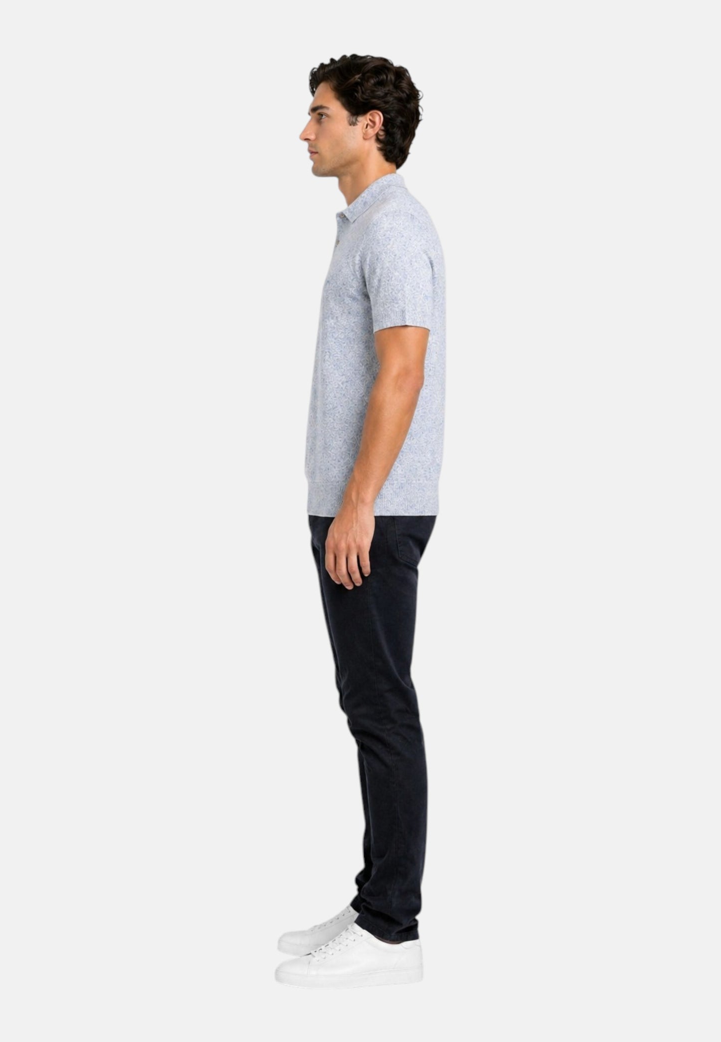 Polo Manica Corta Uomo Harmont & Blaine In Maglia SmacchInata Tweed LInen  HRQ422030990