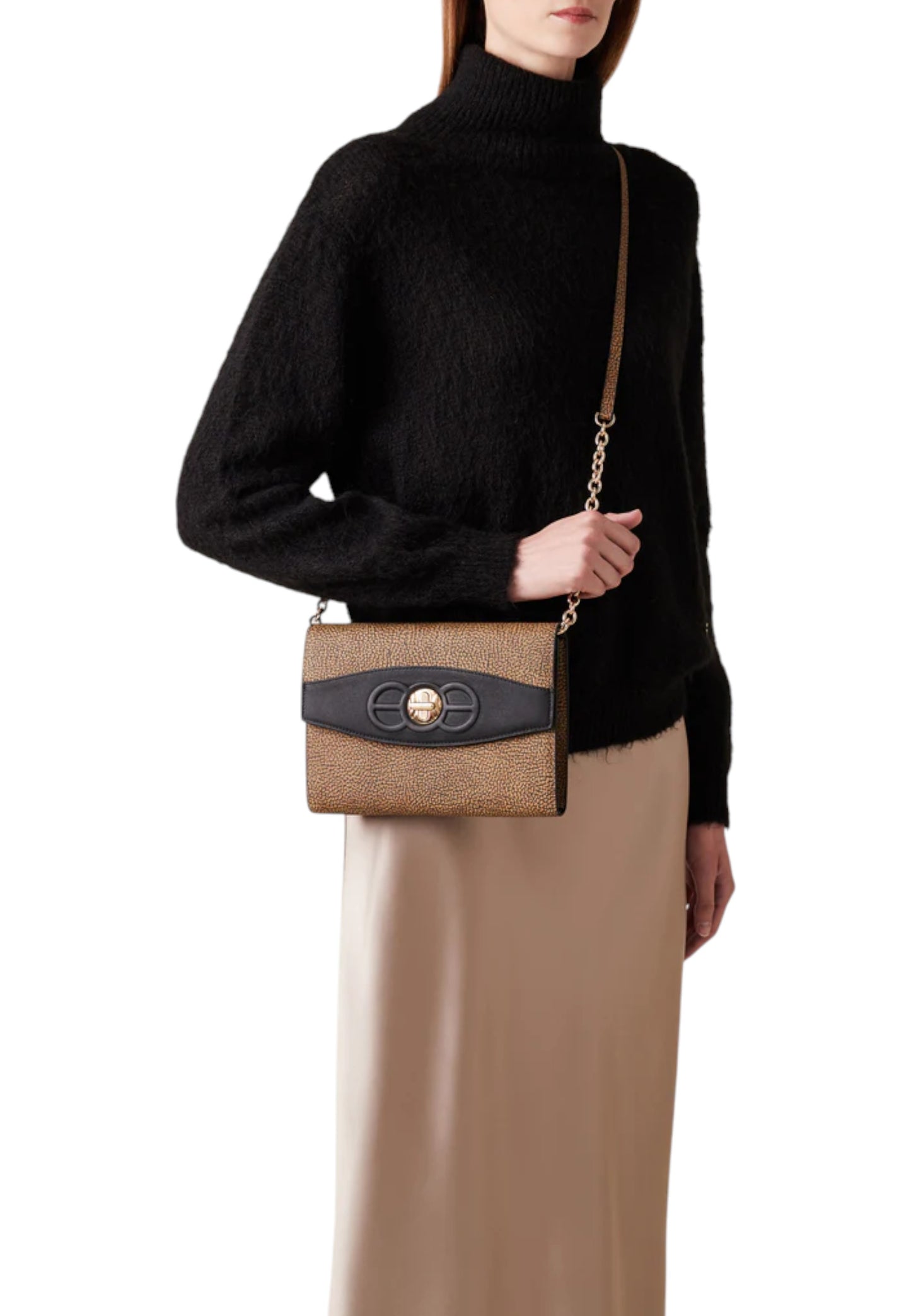 Borsa A Tracolla Donna Borbonese Busta Medium Con Laccetto Moonlight 910200410098