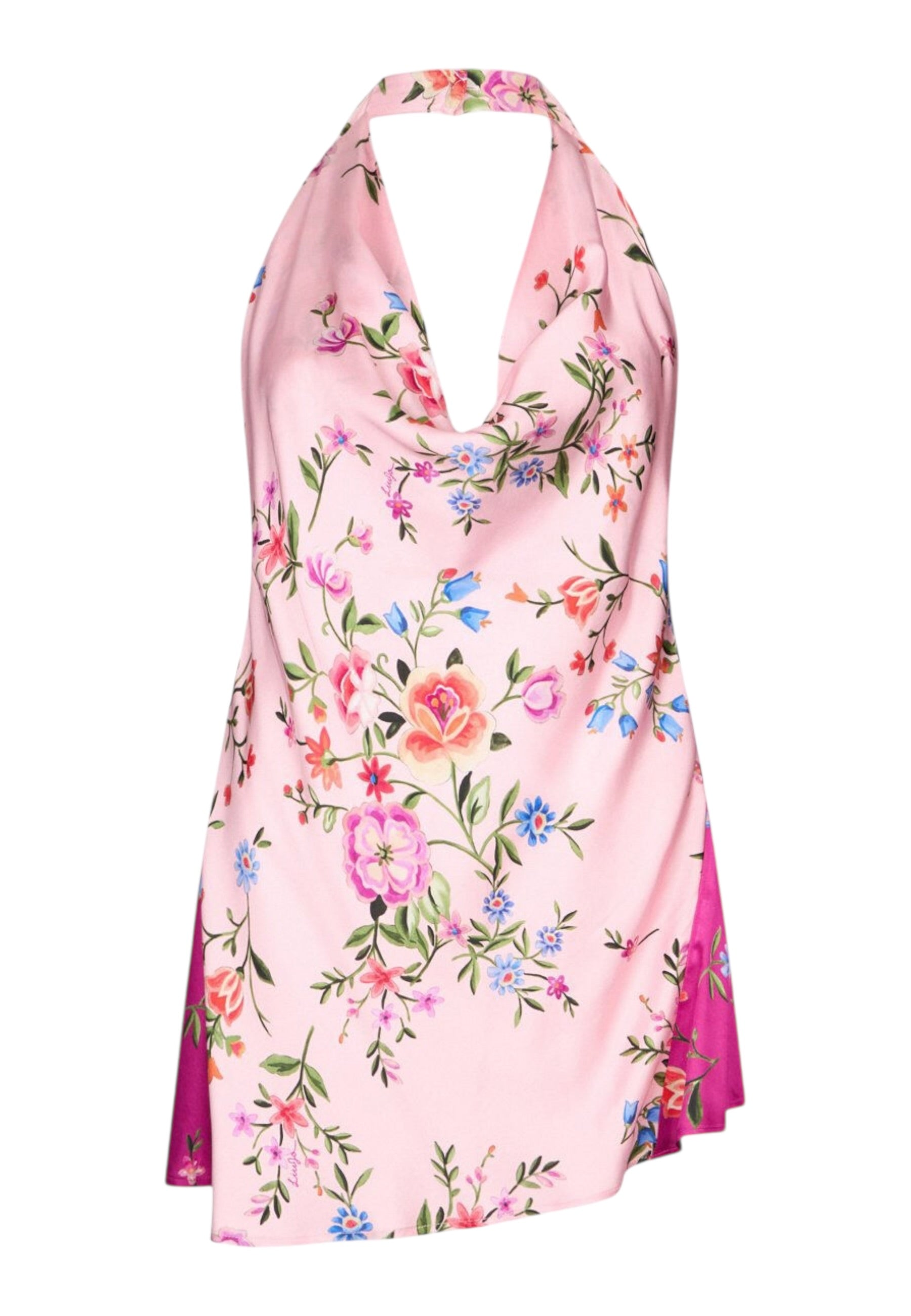 Top  Donna Liu Jo A Fiori In Raso Eco Line CA6208TS562