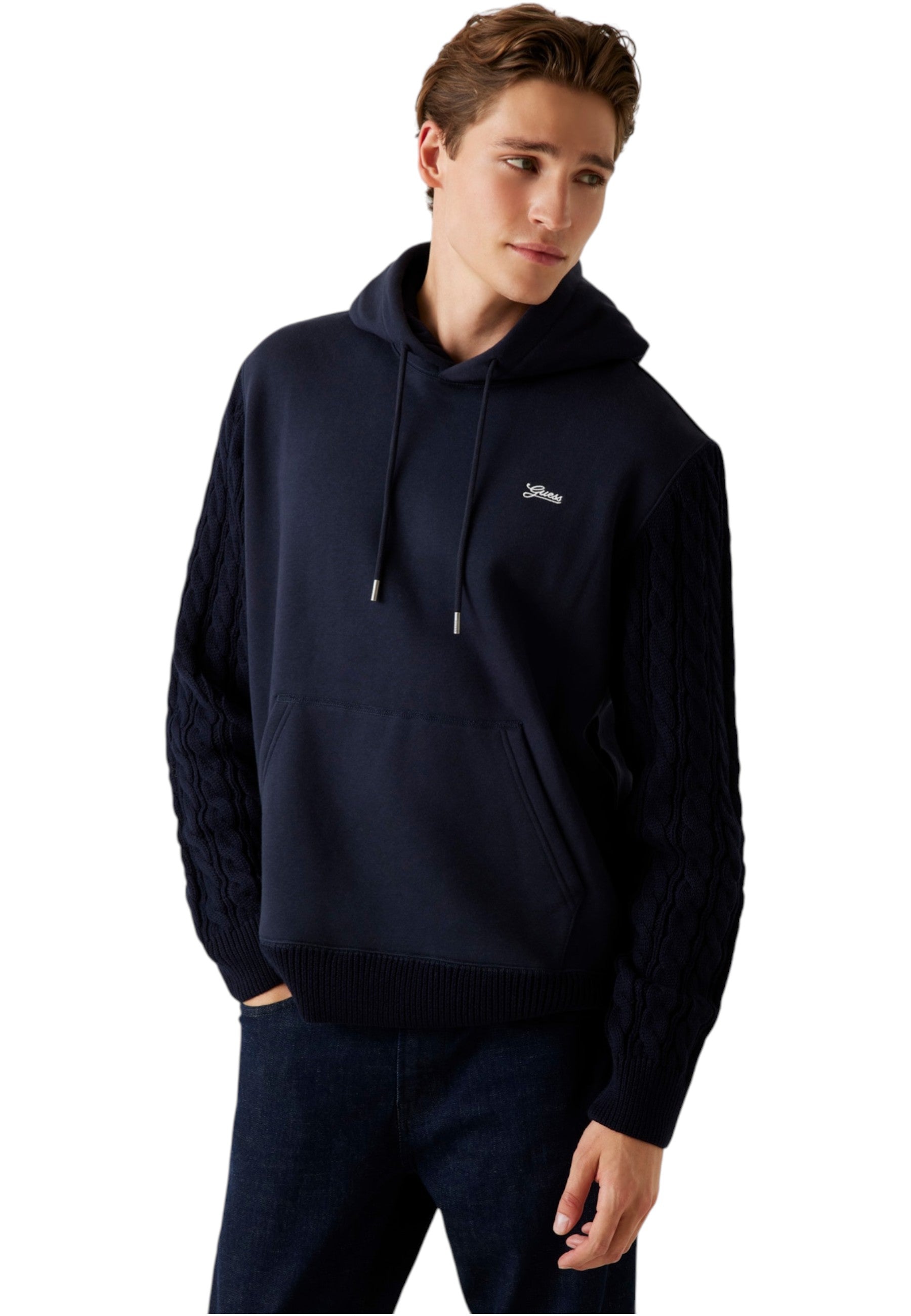 Felpa Con Cappuccio Uomo Guess  Contrast Slevees M5BQ15K0981