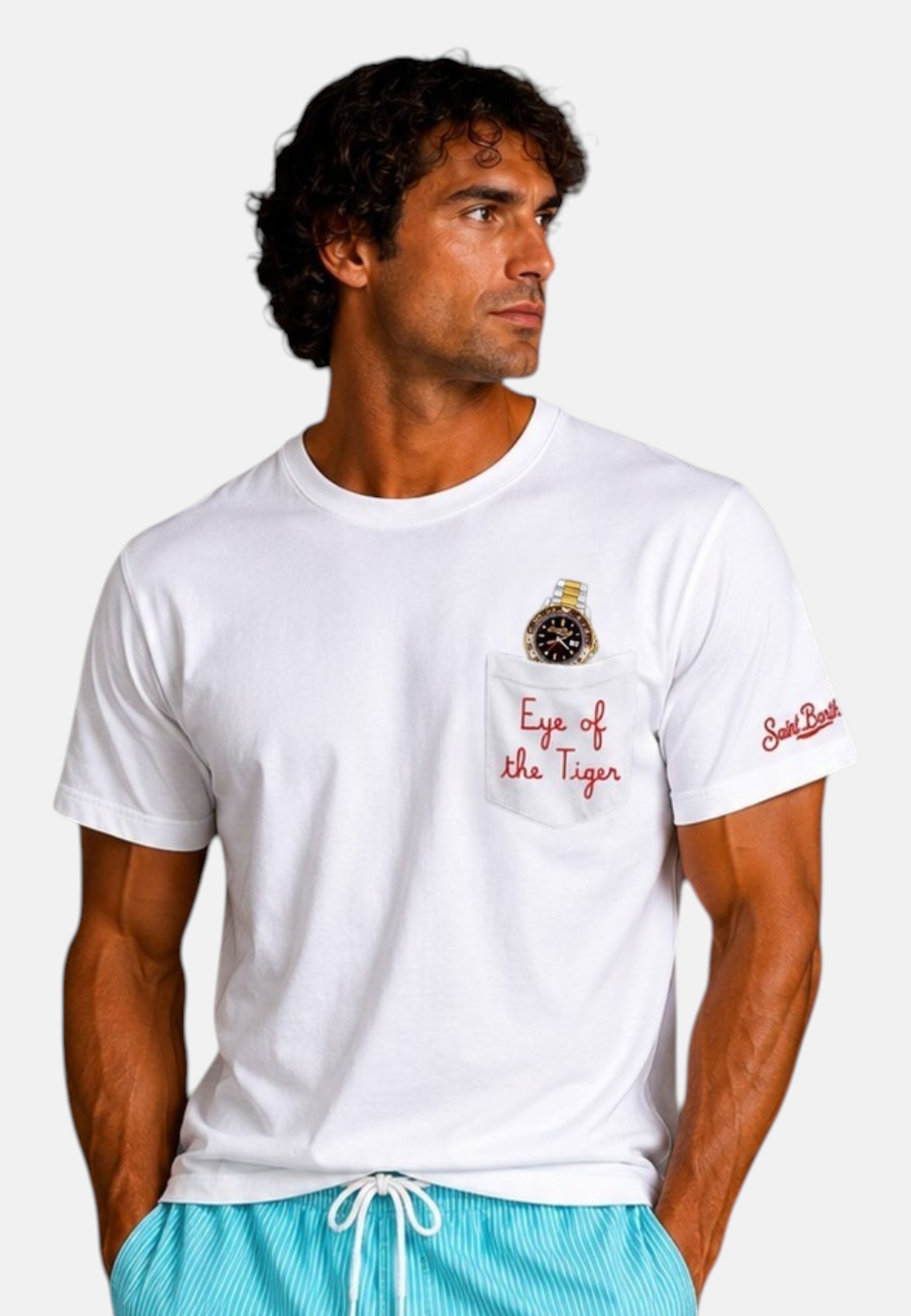 T-Shirt Manica Corta Uomo Mc2 Saint Barth Eye Tiger Austin AUS0001