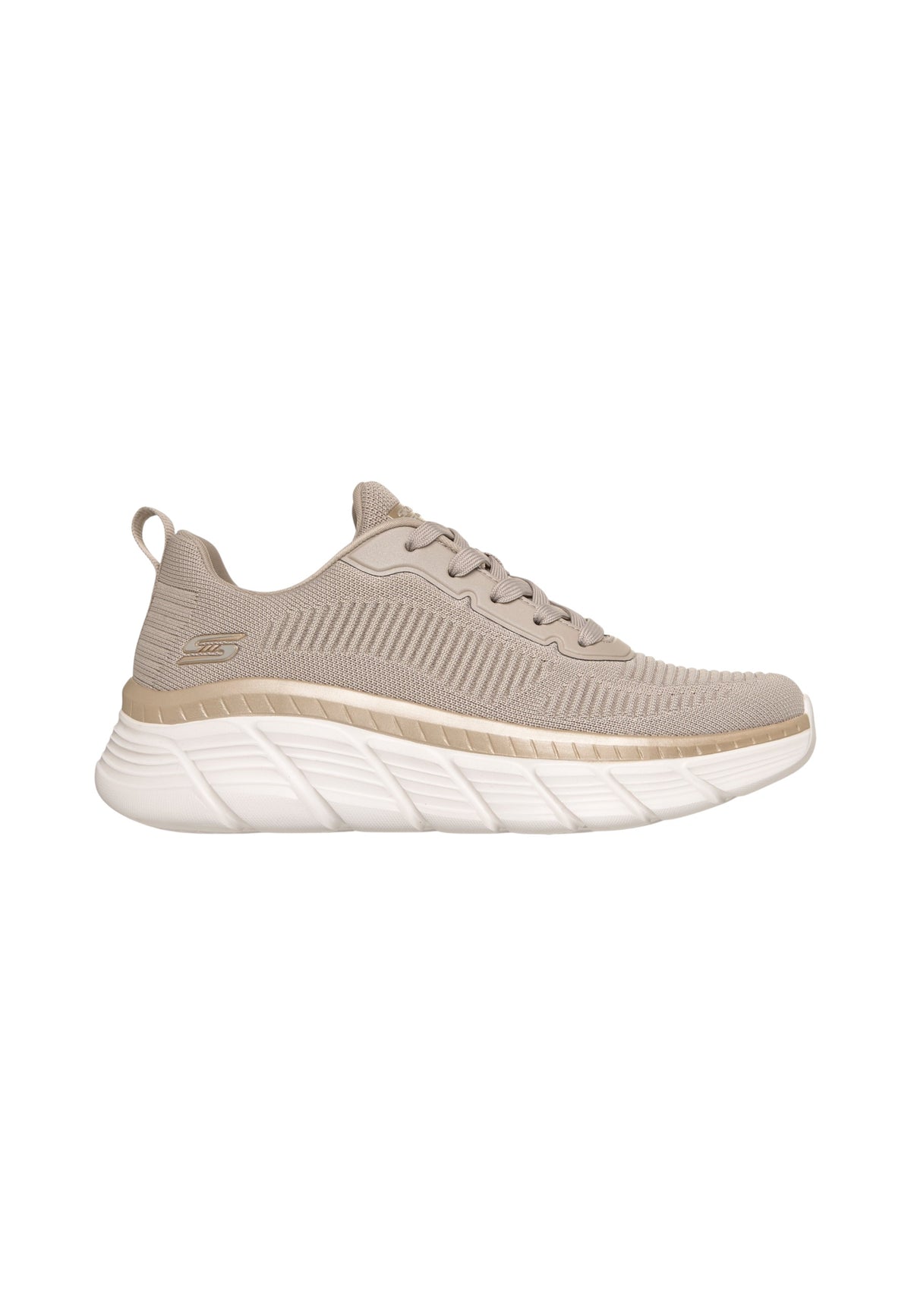 Sneakers Basse Donna Skechers Platform, Memory Foam, Vegan, Suola Platform 5 Cm, Lavabile In Lavatrice Bobs B Flex Hi - Flying Hi 117385