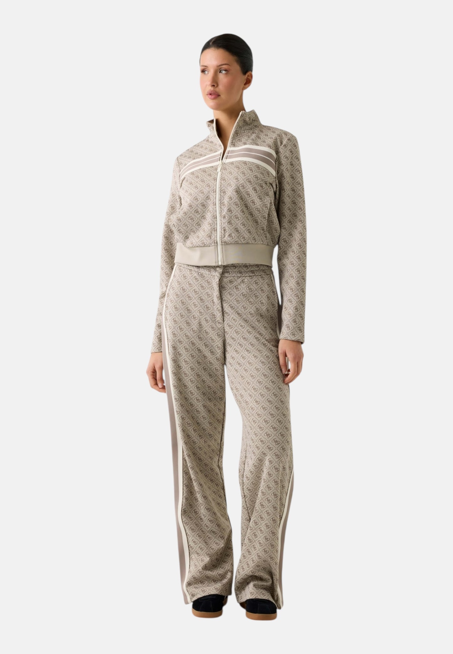 Pantaloni Tuta Donna Guess Straight Leg 4G Jacquard V6GB04K2955