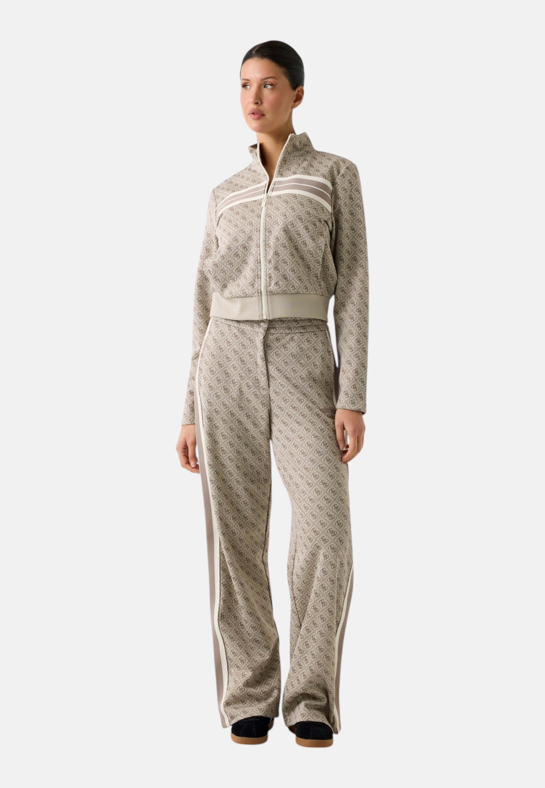 Pantaloni Tuta Donna Guess Straight Leg 4G Jacquard V6GB04K2955