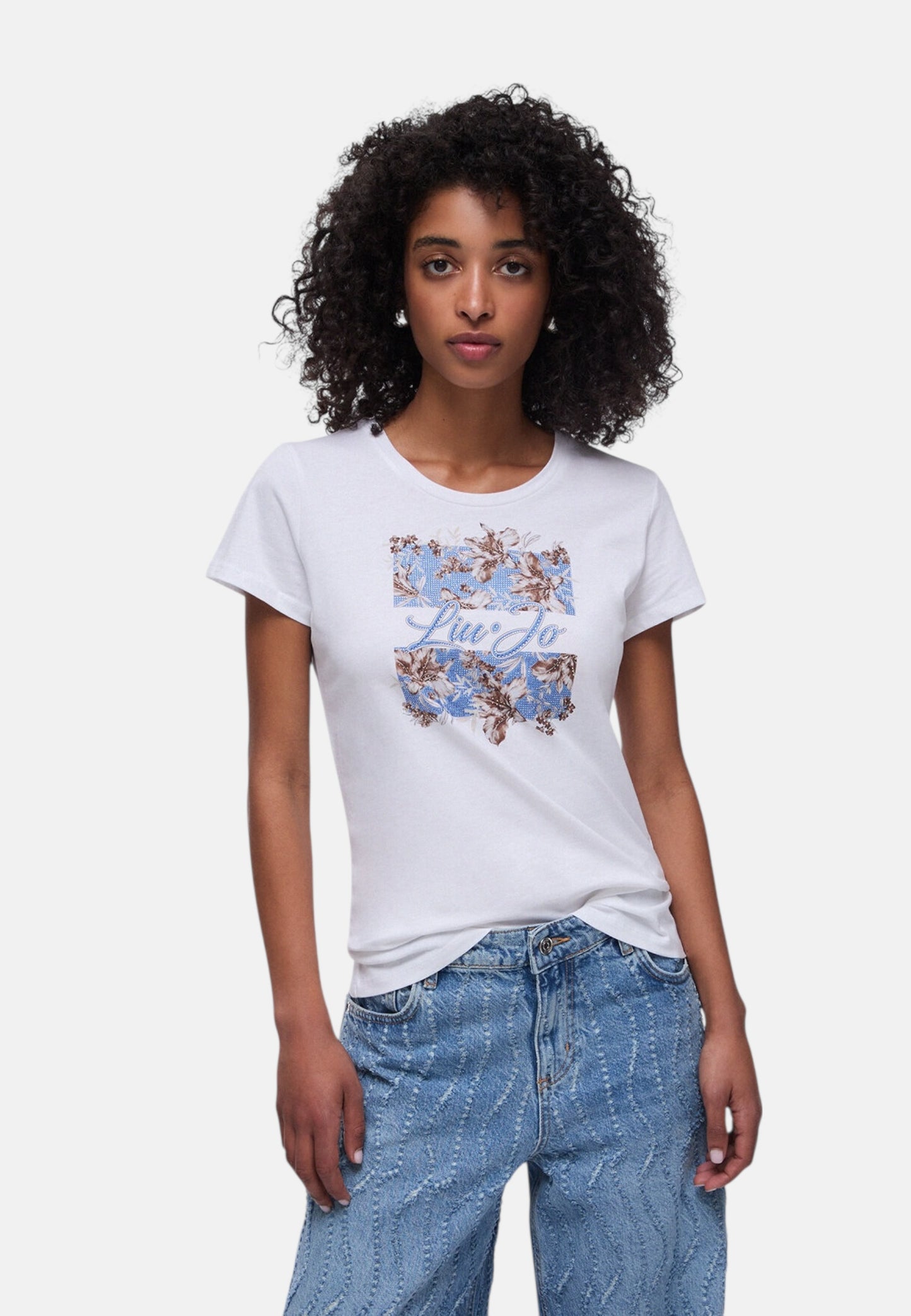 T-Shirt Manica Corta Donna Liu Jo Liujo Br.Bl.W Li Eco Line WA6493JS923