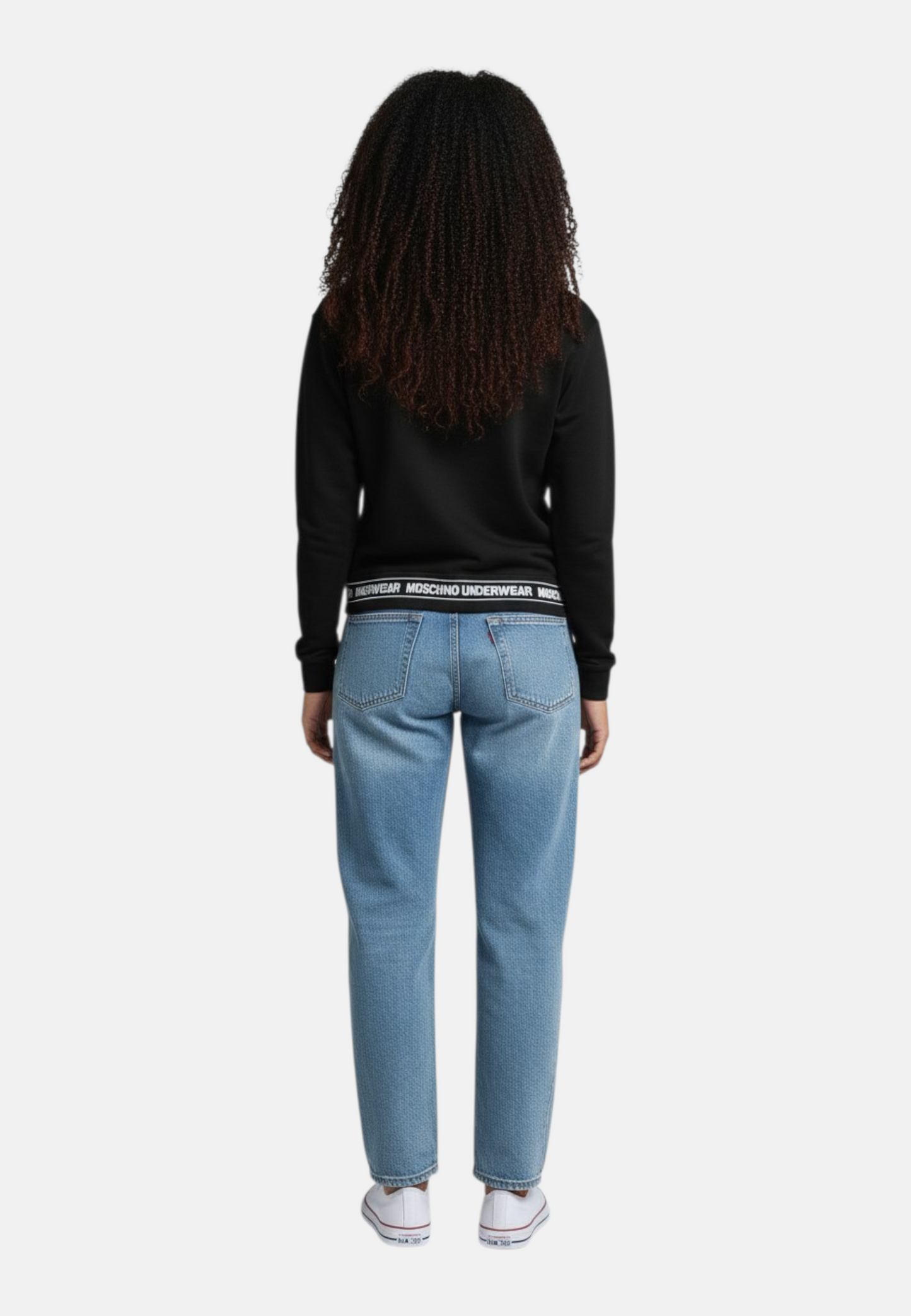 Felpa A Girocollo Donna Moschino Crop  V17339029