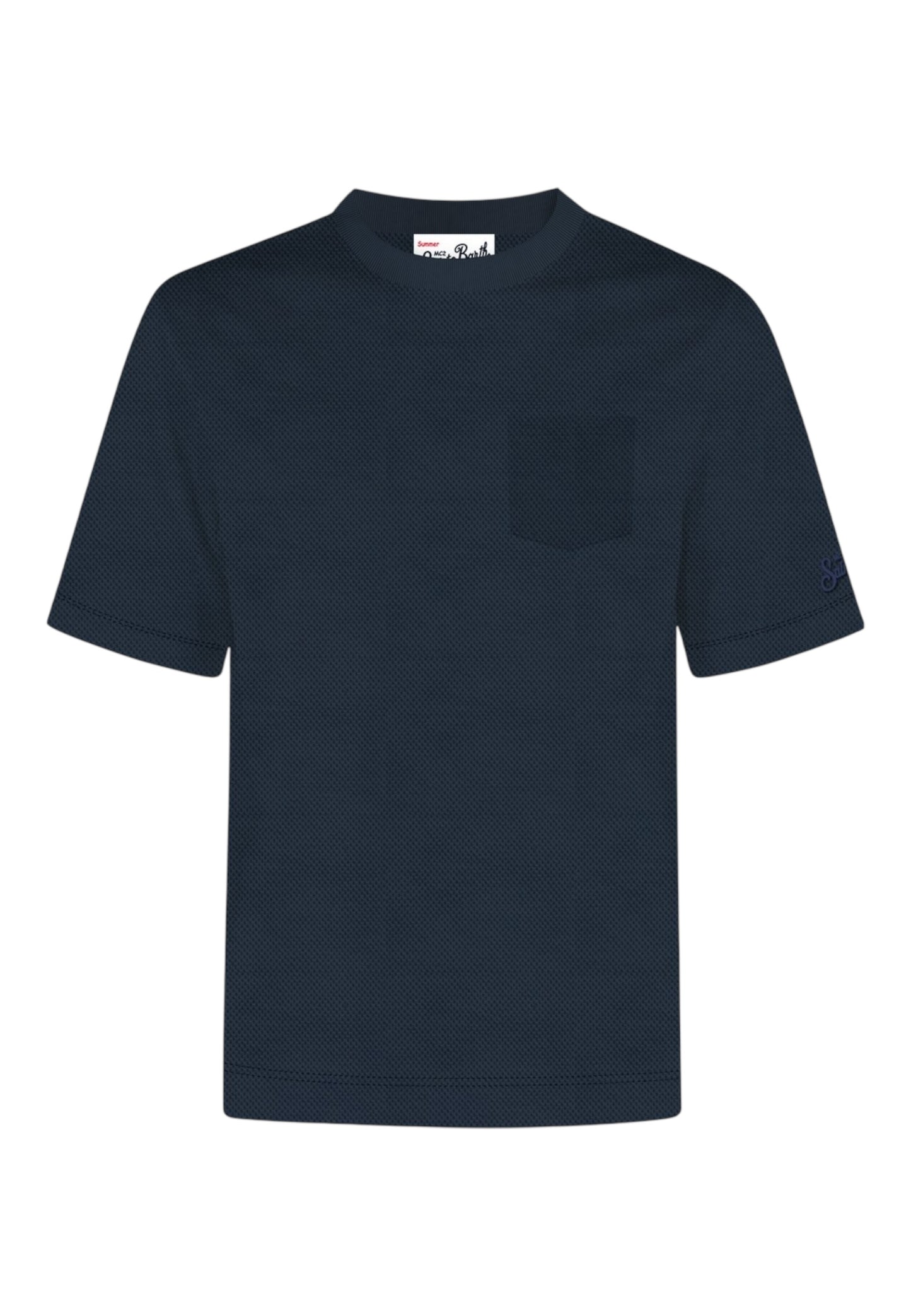 T-Shirt Manica Corta Uomo Mc2 Saint Barth Piquet Con Taschino Bakewell BKW0001