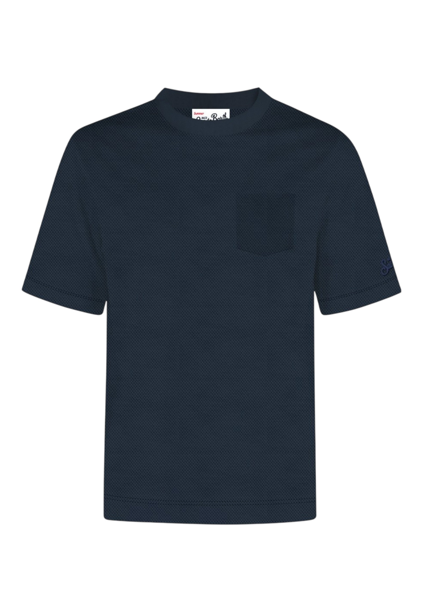 T-Shirt Manica Corta Uomo Mc2 Saint Barth Piquet Con Taschino Bakewell BKW0001