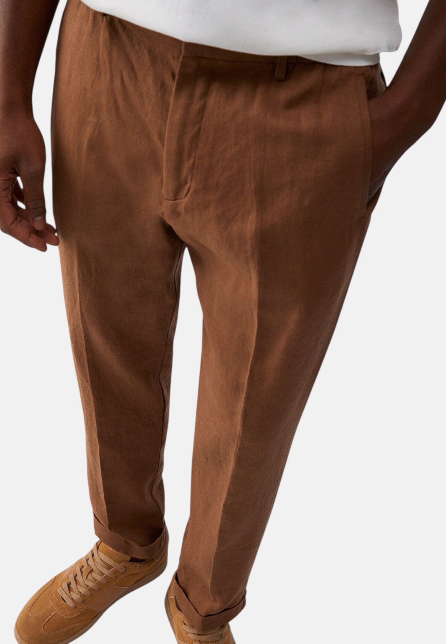 Pantaloni  Uomo Liu Jo Jogger In Lino  QA6095T4346