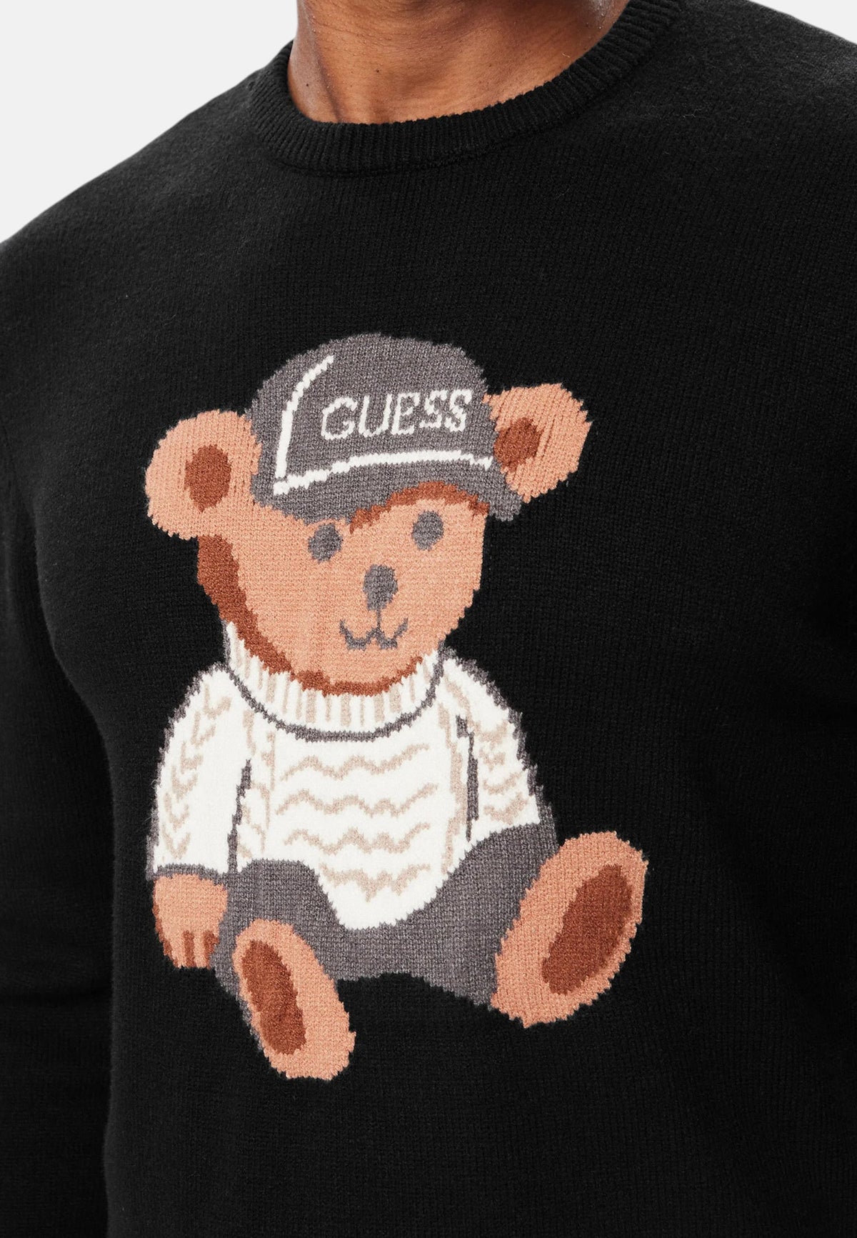 Maglione A Girocollo Uomo Guess Motivo orsetto Navin M6BR42Z1604