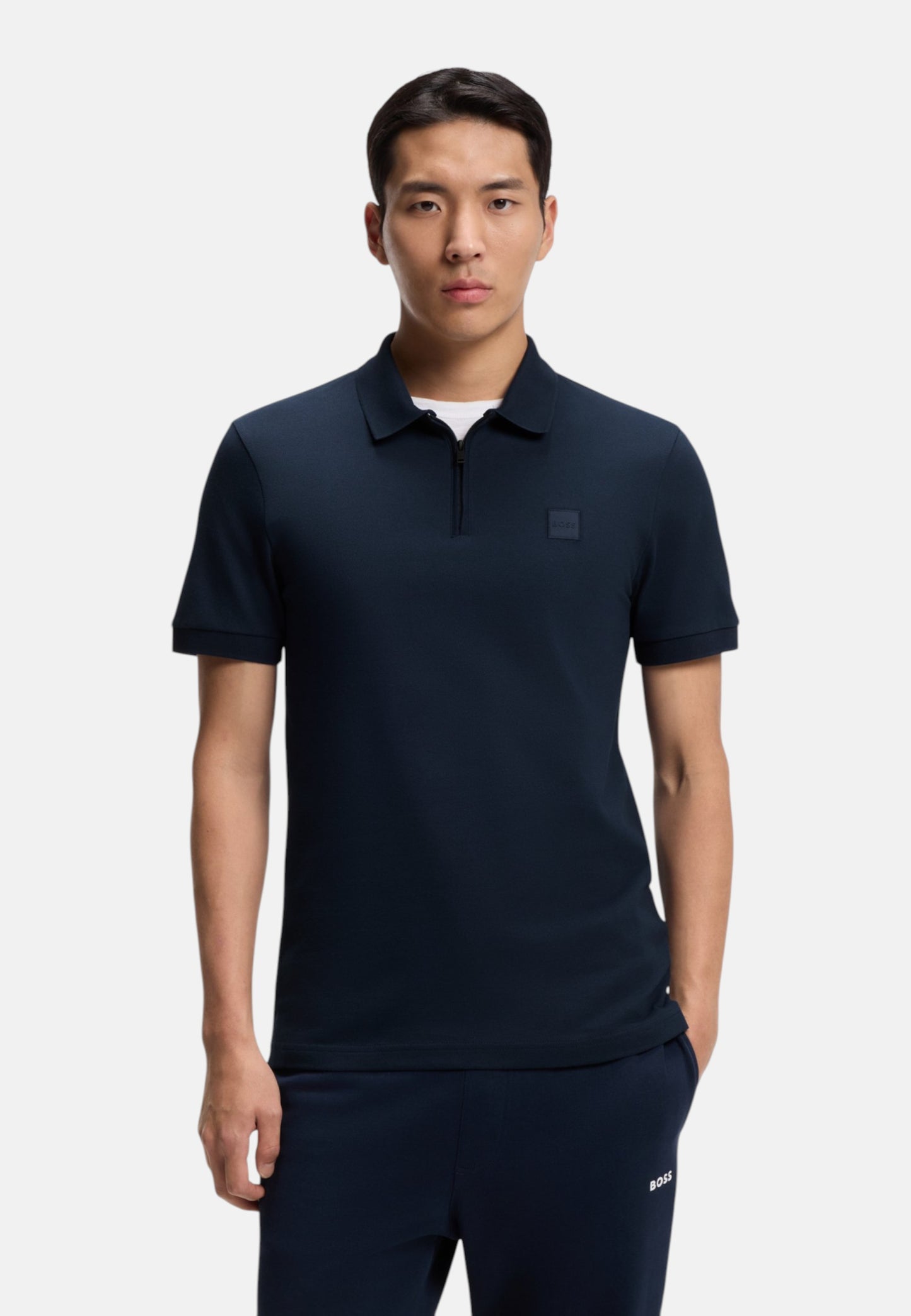 Polo Manica Corta Uomo Boss Con Zip  50537507