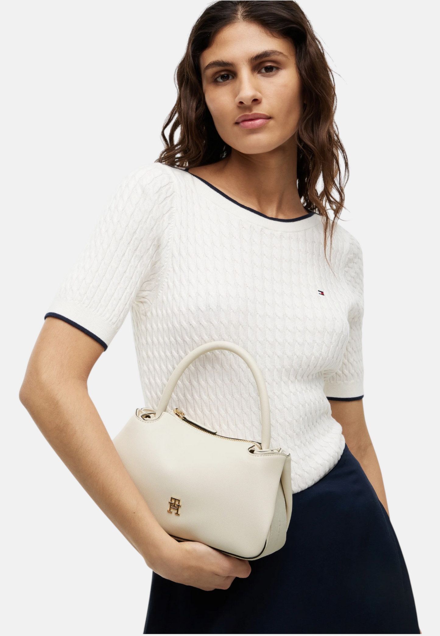 Borsa A Mano Donna Tommy Hilfiger Mini Satchel Th Logotape AW0AW18743