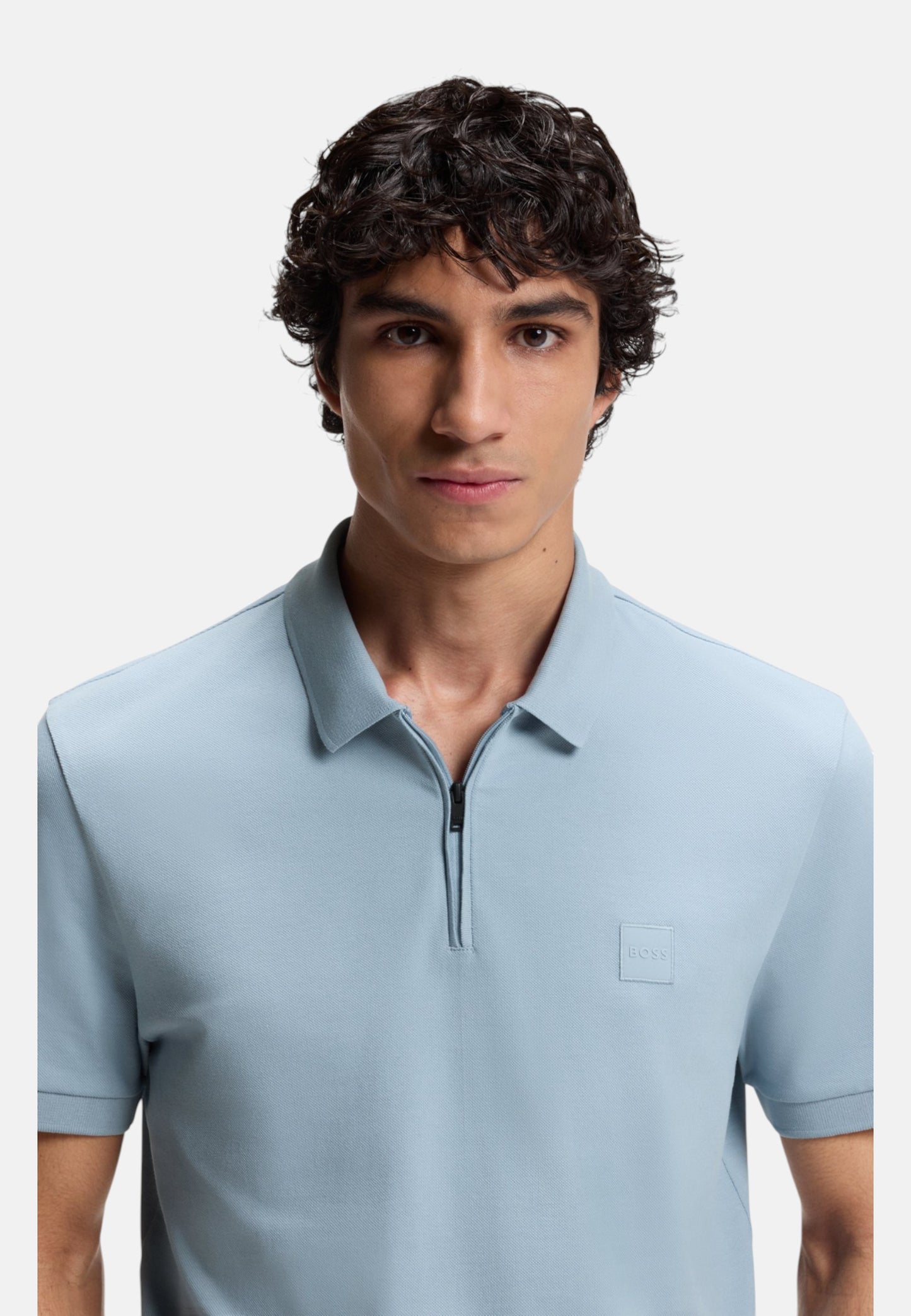 Polo Manica Corta Uomo Boss Con Zip  50537507