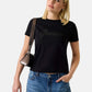 T-Shirt Manica Corta Donna Guess  3D Guess Script W6GI08K3023