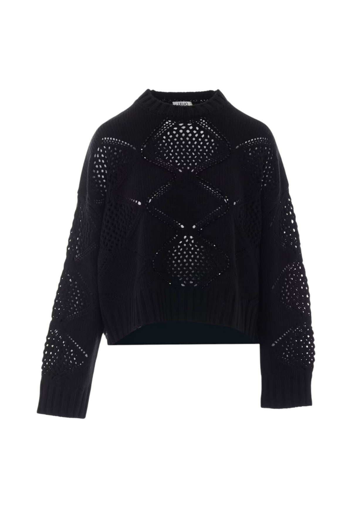 Maglia A Girocollo Donna Liu Jo Corta Con Ricamo  WF6286MA37R