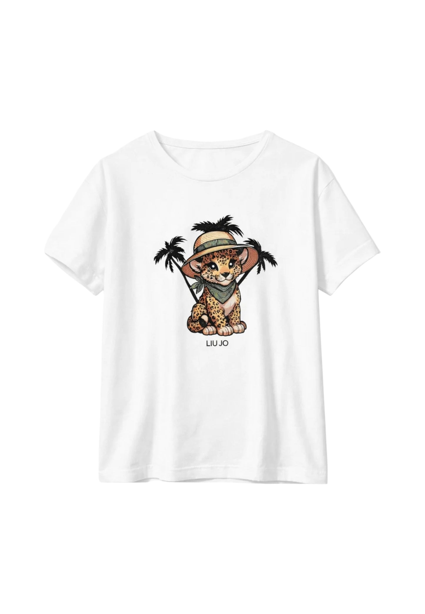 T-Shirt Manica Corta Donna Liu Jo Small Leopard Eco Line VA6170JS003