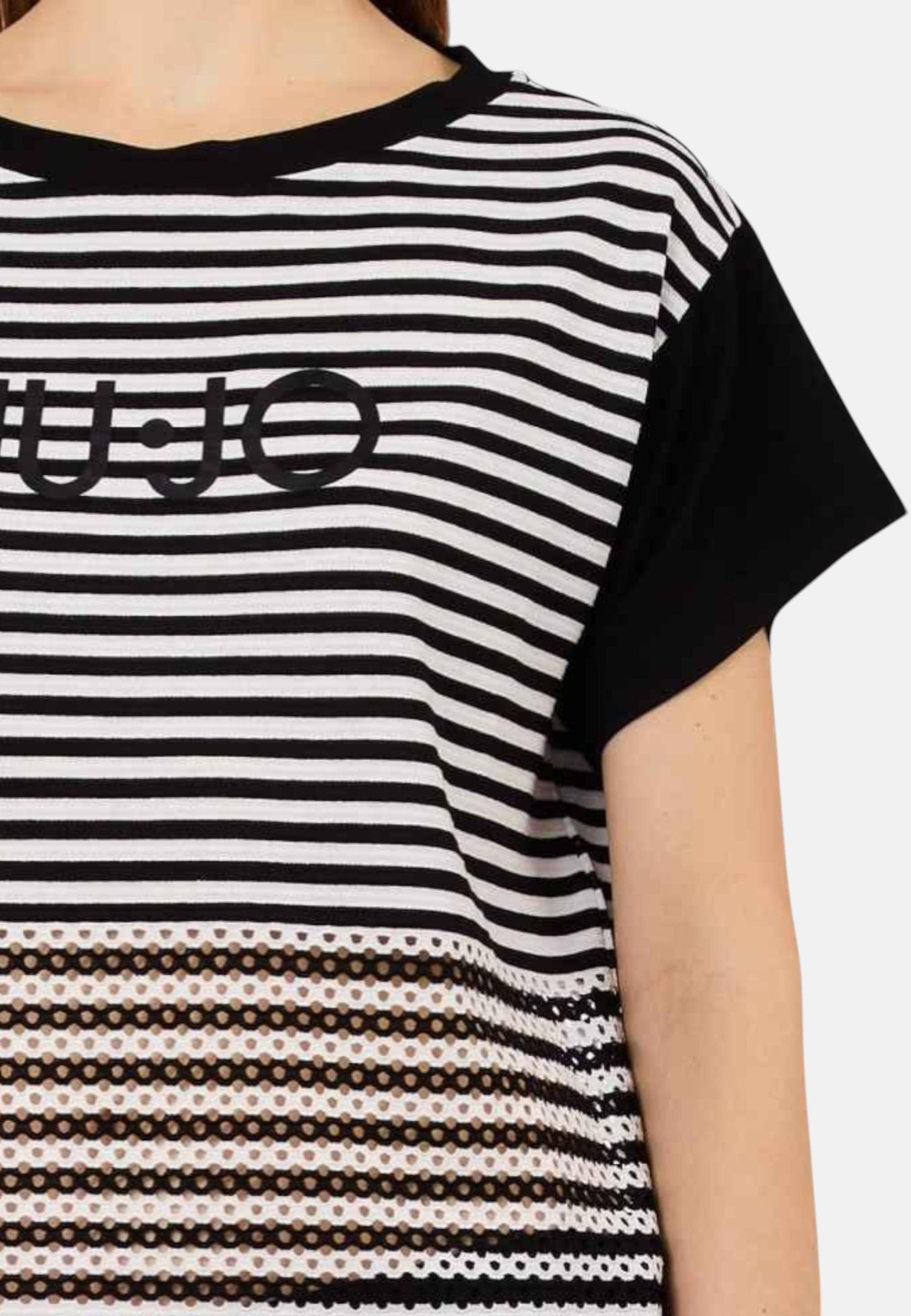T-Shirt Manica Corta Donna Liu Jo Jersey Rigato  VA6039J3908
