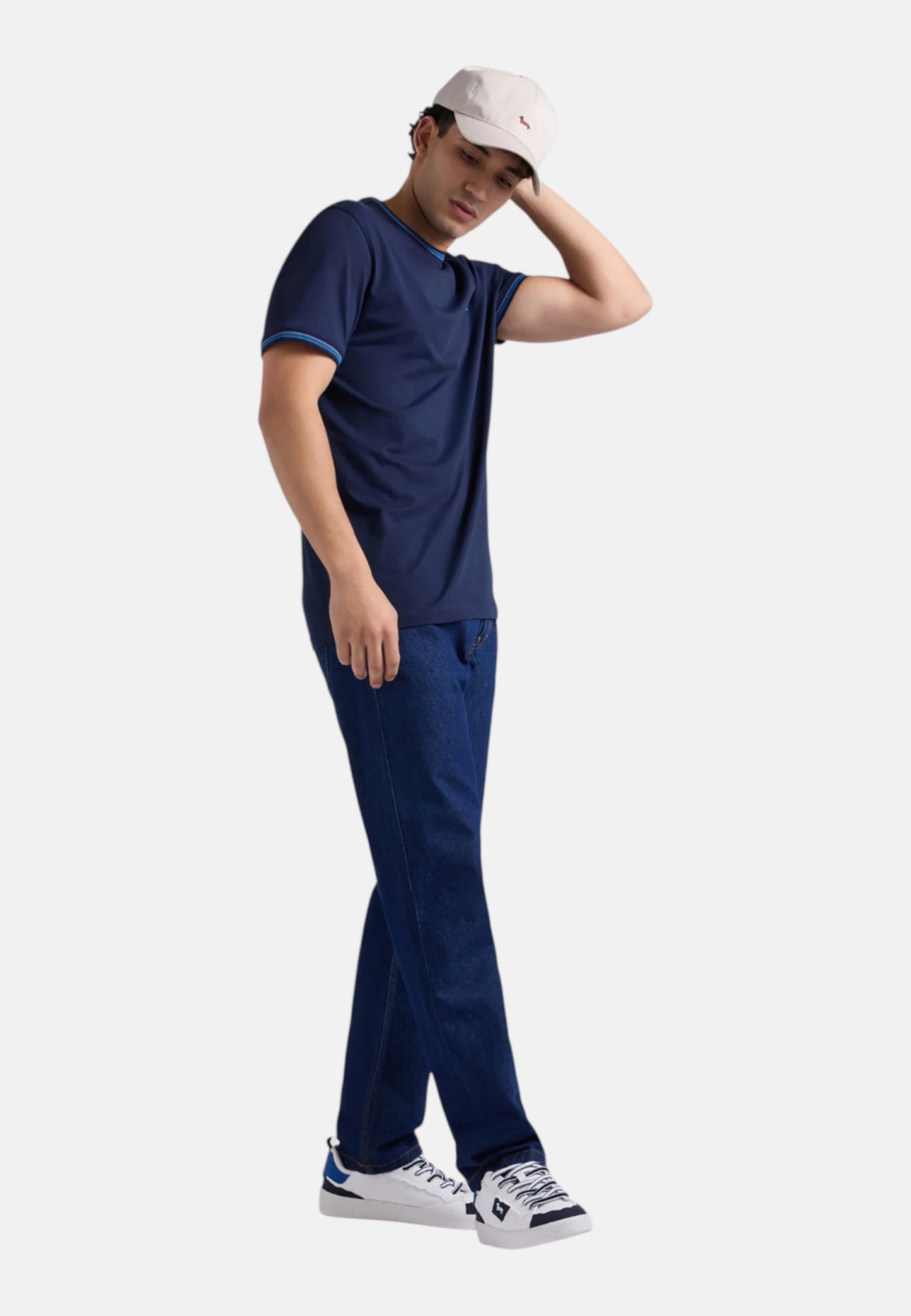 T-Shirt Manica Corta Uomo Harmont & Blaine Con Collo E Orli Rigati  IRQ415021055