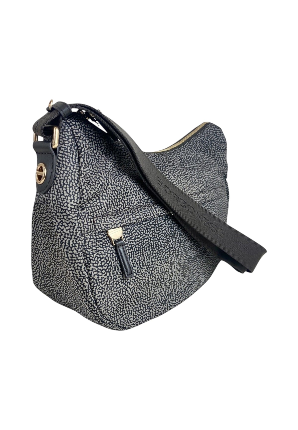 Borsa A Tracolla Donna Borbonese Formato small, Tessuto riciclato, Stampa OP B-Club 91010339X95