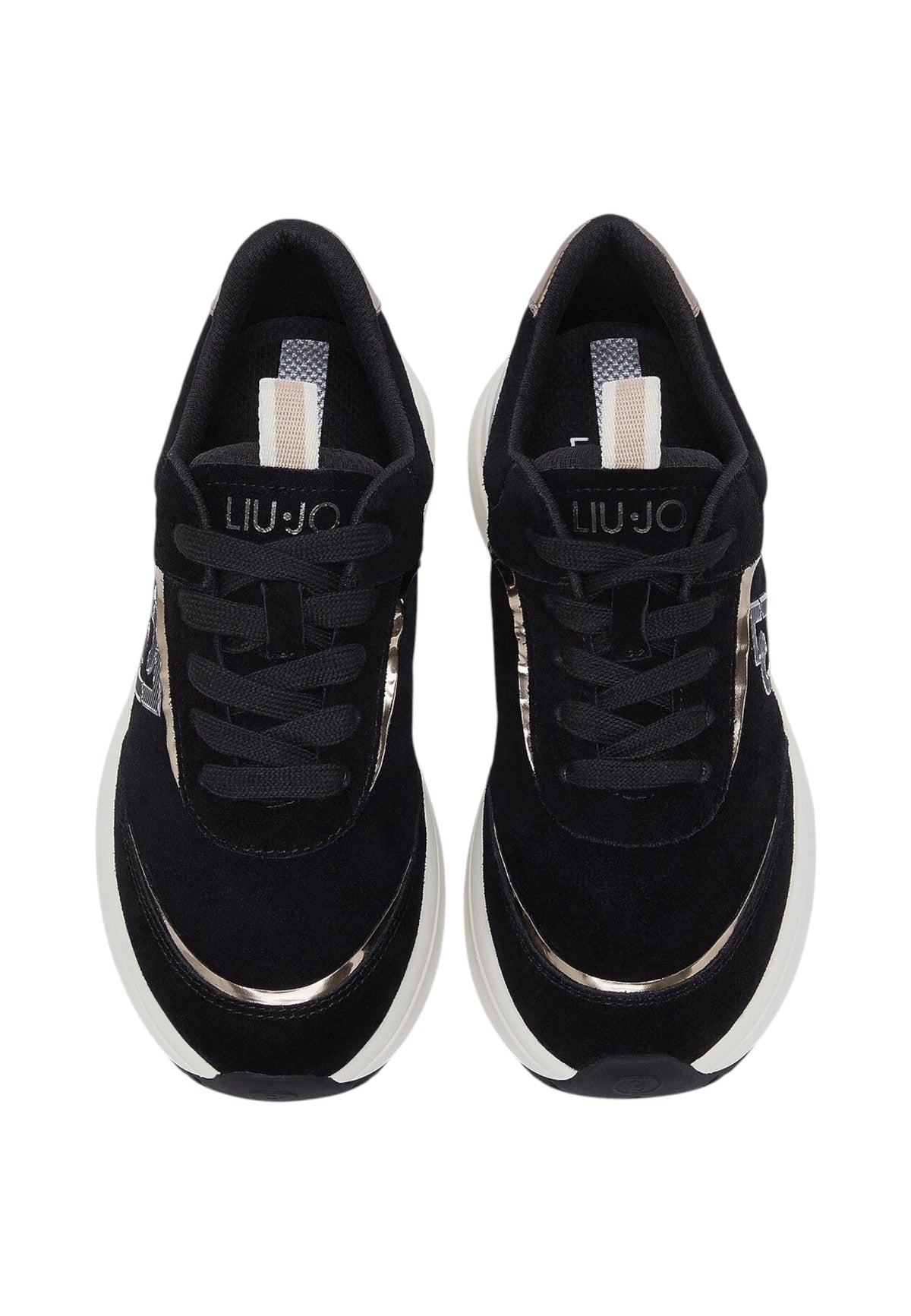 Sneakers Basse Donna Liu Jo In Pelle Scamosciata Con Platform E Logo Laterale Stardust 01 BF6029PX911