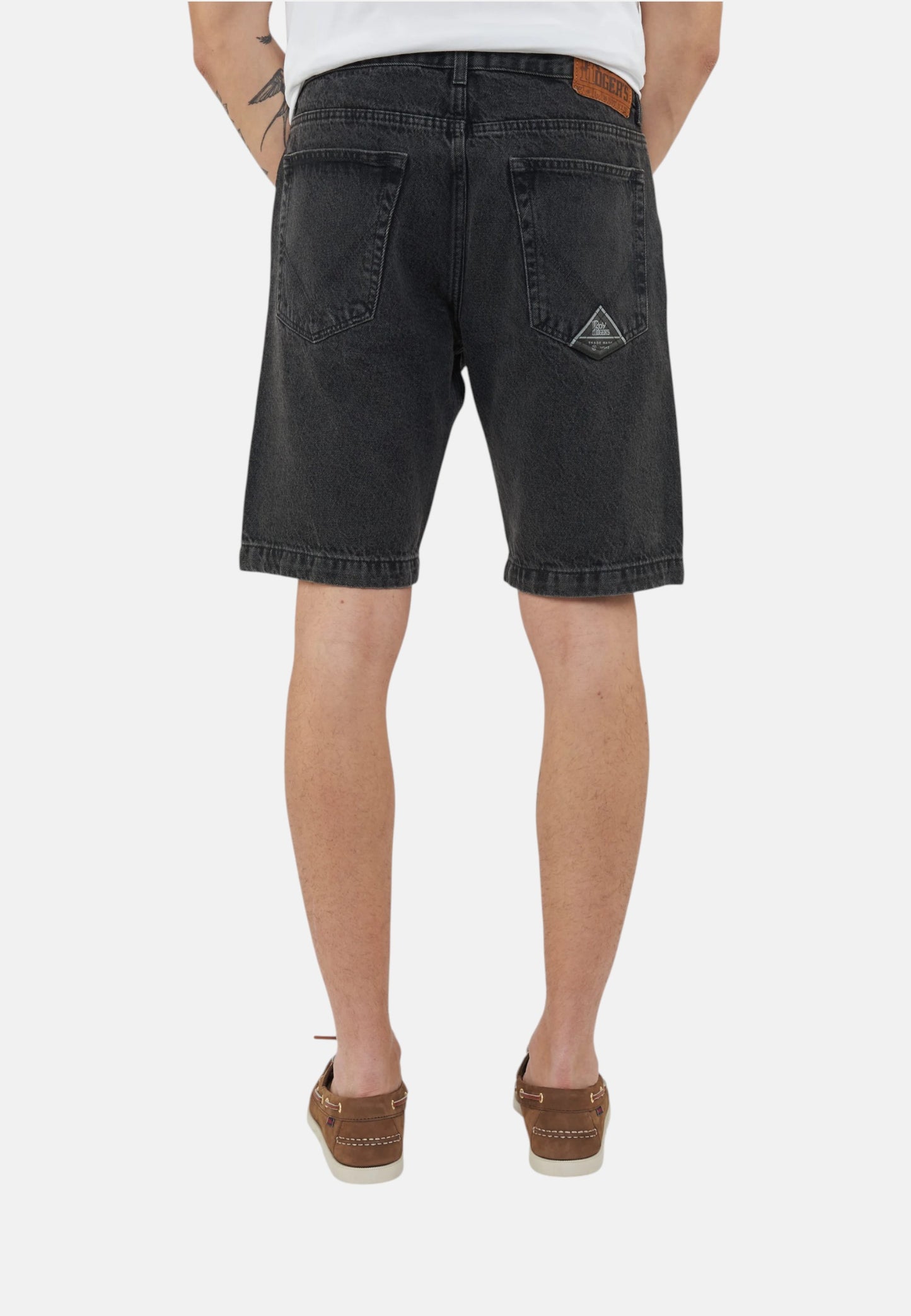 Pantaloncini Bermuda Uomo Roy Roger's In Denim Nero Cult Kos RRU085N1222861