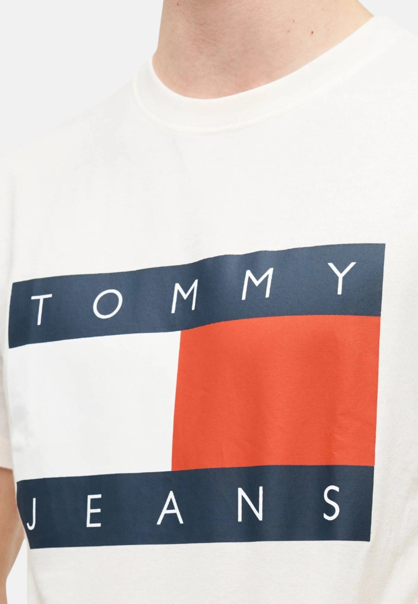 T-Shirt Manica Corta Uomo Tommy Jeans  Tjm Reg Big Flag S DM0DM22645