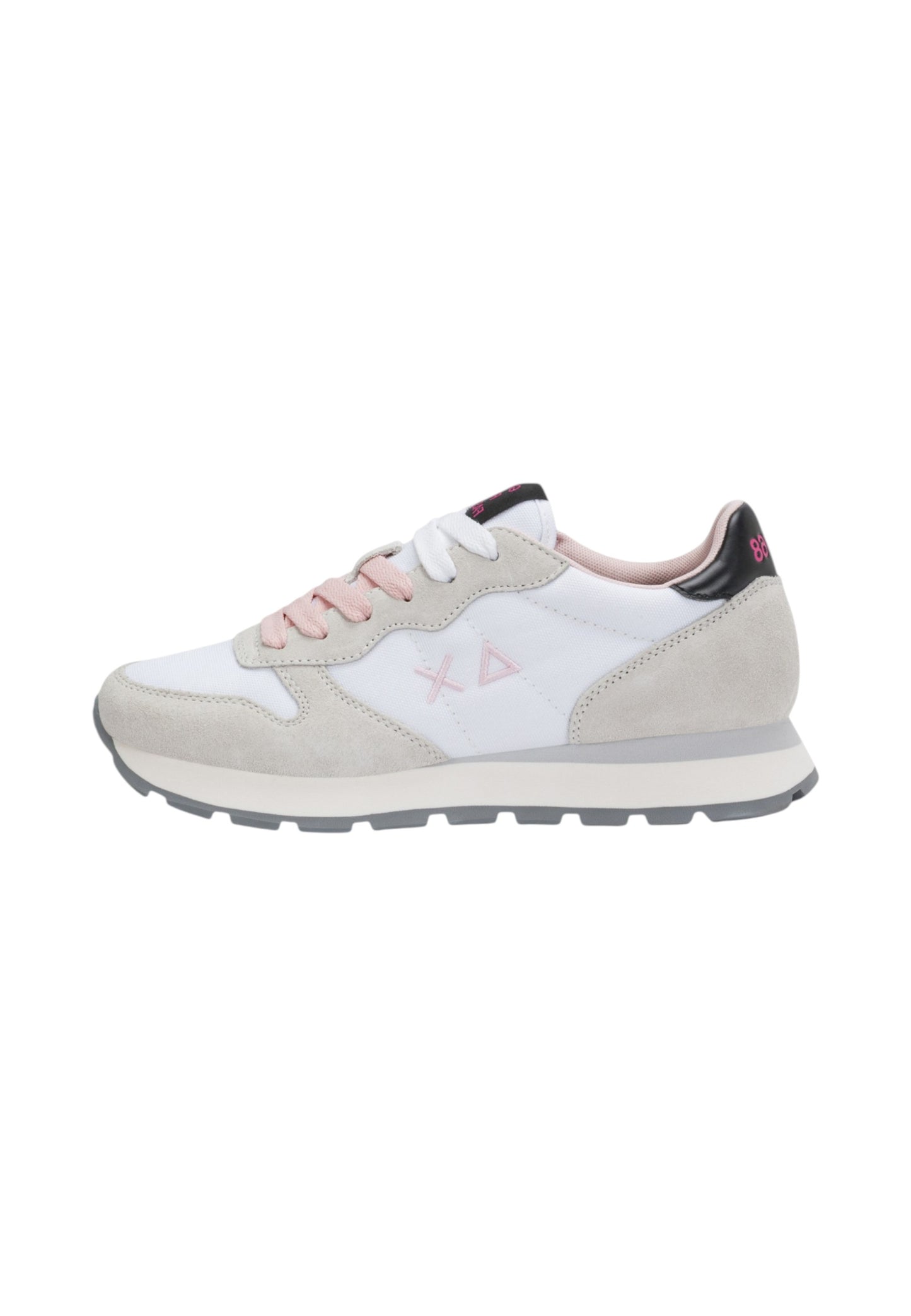 Sneakers Basse Donna Sun68 Stile Running, Nylon E Suede, Logo Ricamato Ally Solid Z46201