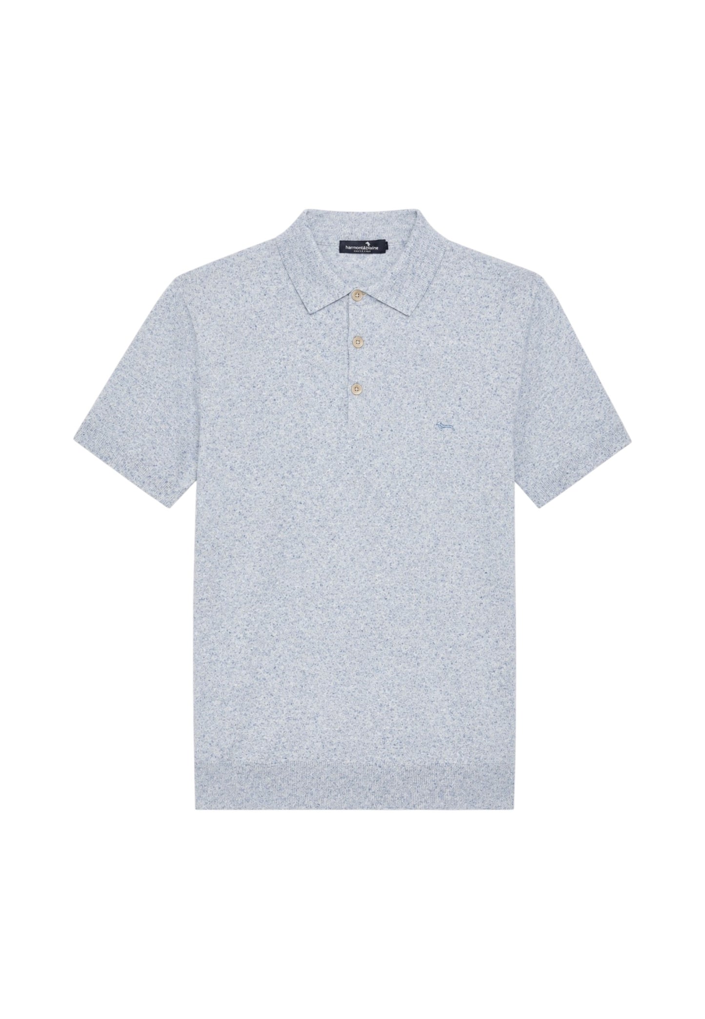 Polo Manica Corta Uomo Harmont & Blaine In Maglia SmacchInata Tweed LInen  HRQ422030990