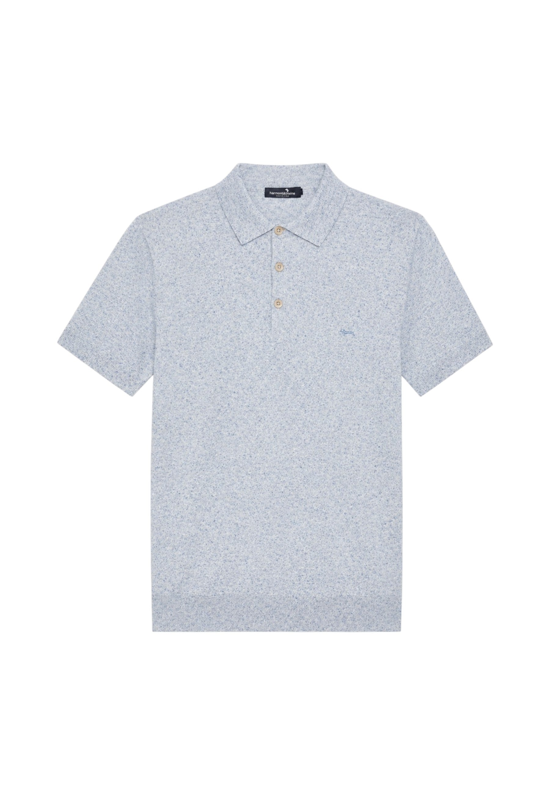 Polo Manica Corta Uomo Harmont & Blaine In Maglia SmacchInata Tweed LInen  HRQ422030990