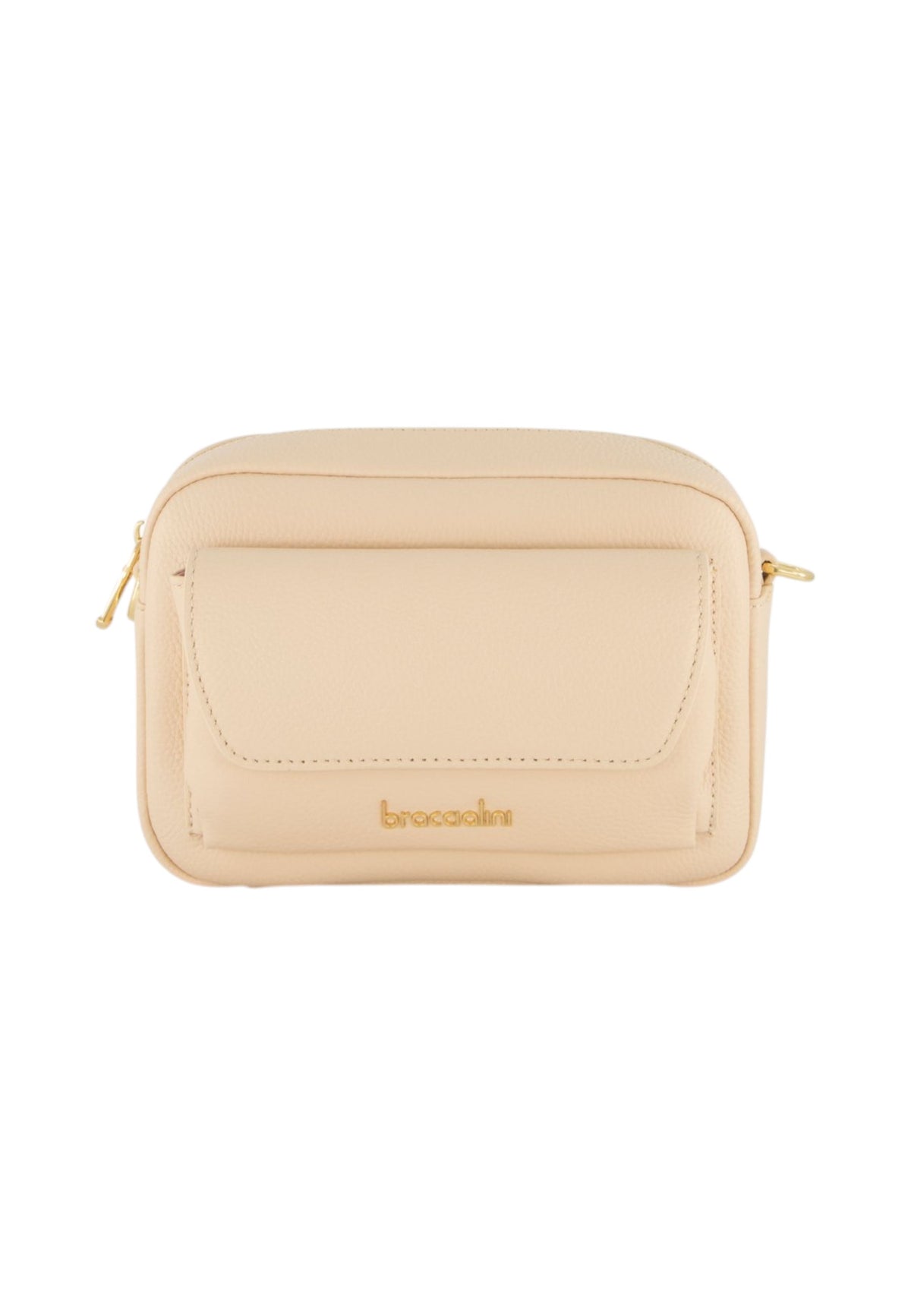 Borsa A Tracolla Donna Braccialini Camera Bag, Tracolla non removibile e regolabile, Chiusura con zip, Due tasche interne, una con zip e una aperta, Design compatto e linee essenziali, Dimensioni: 20.5 x 8 x 16 Cm Dolly B19383PP